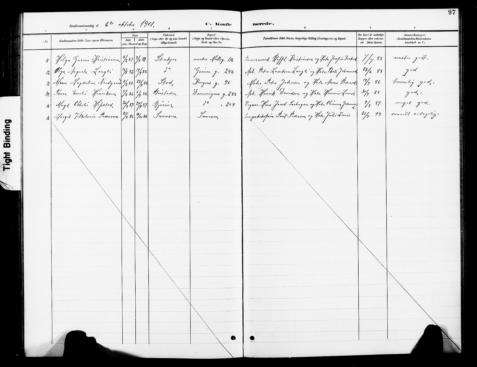 Ministerialprotokoller, klokkerbøker og fødselsregistre - Nord-Trøndelag, AV/SAT-A-1458/739/L0375: Parish register (copy) no. 739C03, 1898-1908, p. 97