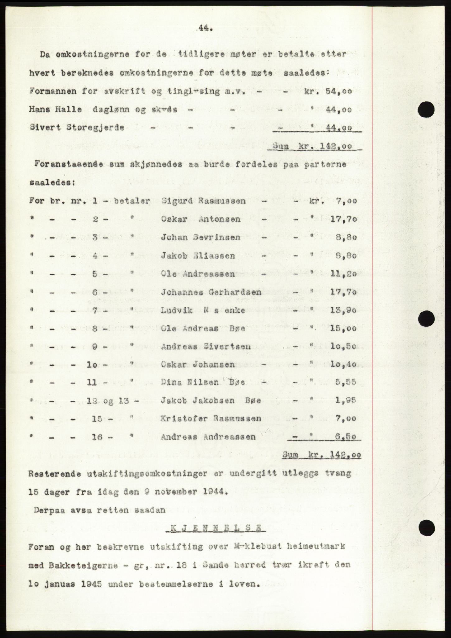 Søre Sunnmøre sorenskriveri, AV/SAT-A-4122/1/2/2C/L0076: Mortgage book no. 2A, 1943-1944, Diary no: : 1068/1944