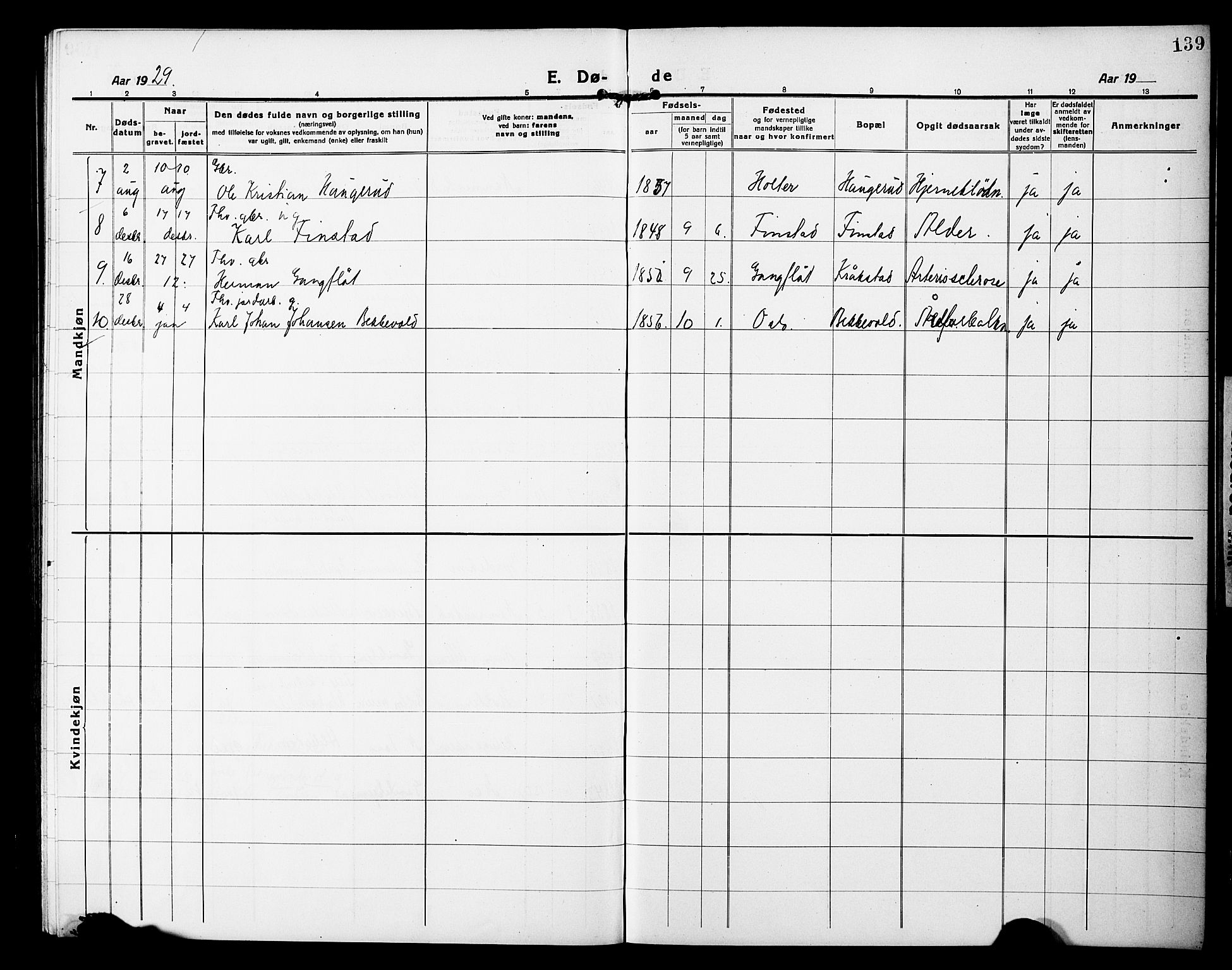 Nannestad prestekontor Kirkebøker, AV/SAO-A-10414a/G/Gb/L0002: Parish register (copy) no. II 2, 1918-1929, p. 139