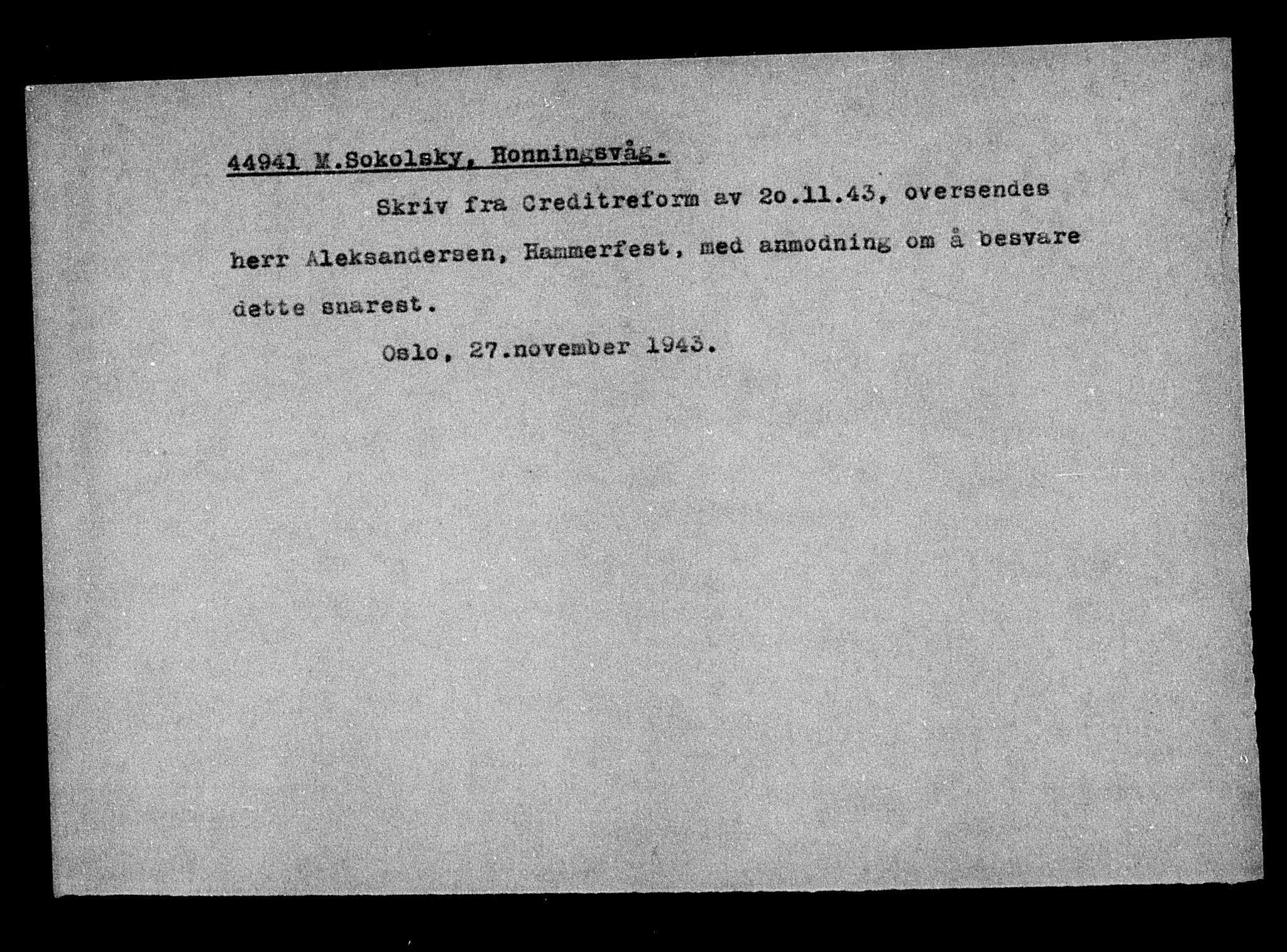 Justisdepartementet, Tilbakeføringskontoret for inndratte formuer, AV/RA-S-1564/H/Hc/Hcb/L0916: --, 1945-1947, p. 681