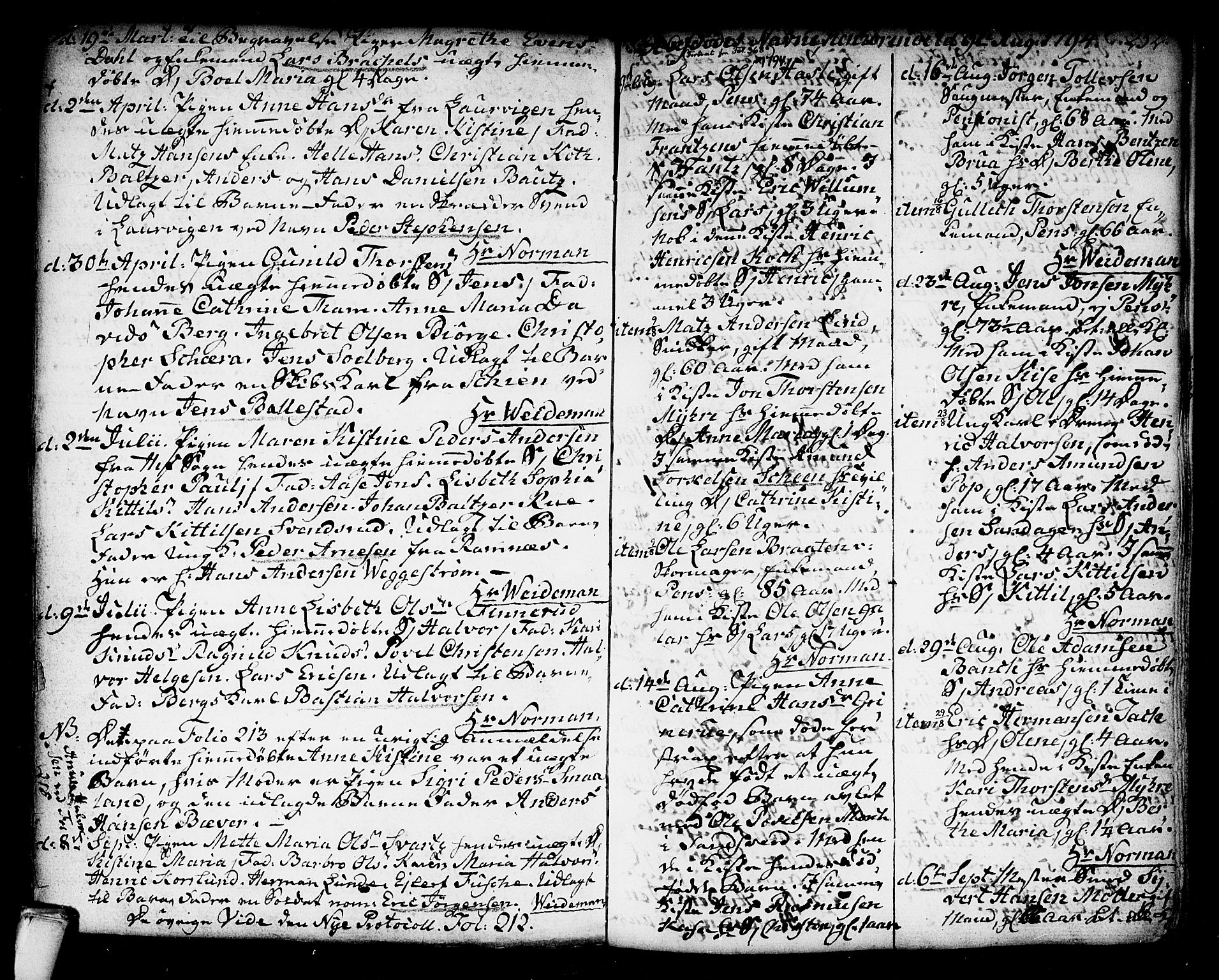 Kongsberg kirkebøker, SAKO/A-22/F/Fa/L0006: Parish register (official) no. I 6, 1783-1797, p. 252