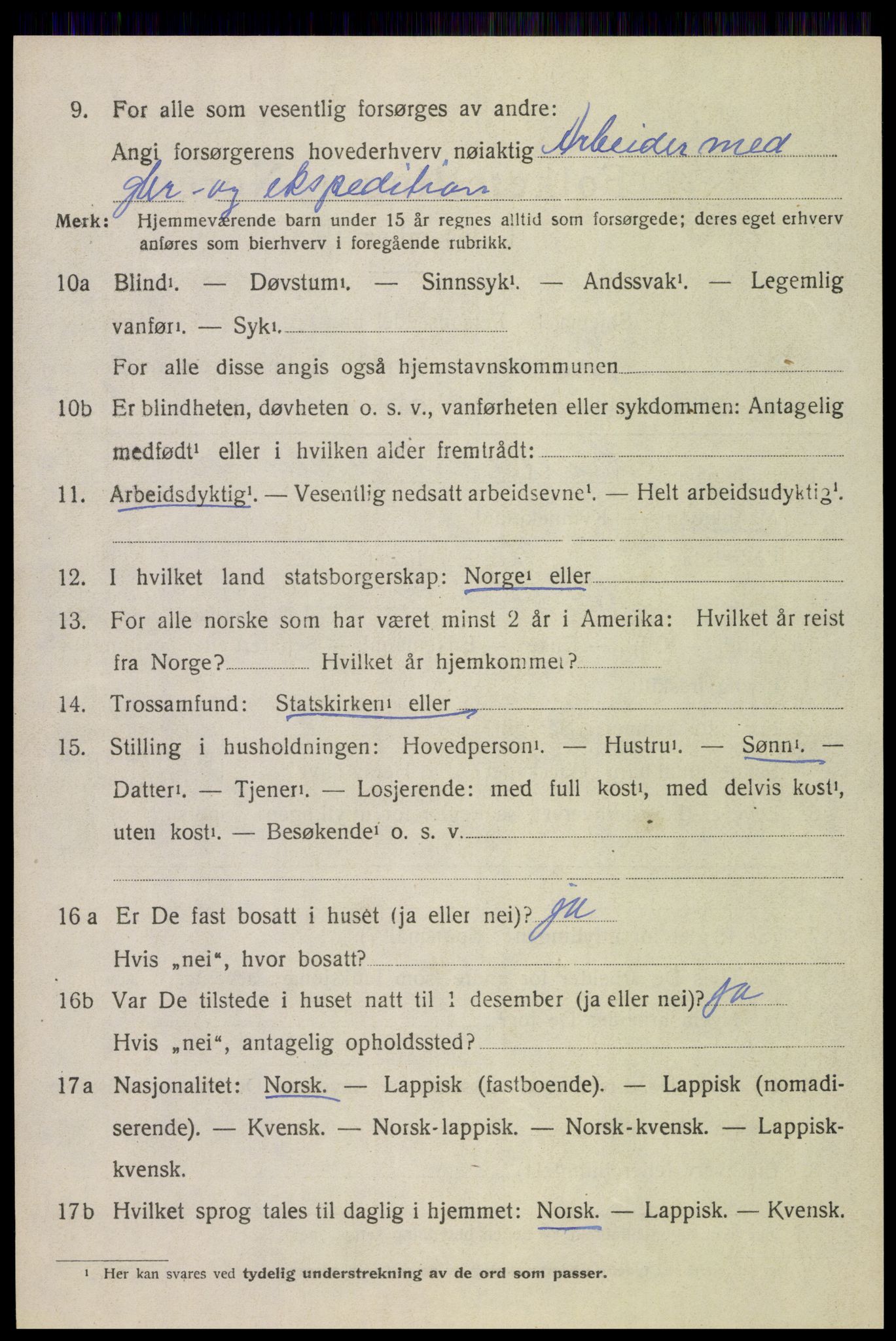 SAT, 1920 census for Øksnes, 1920, p. 5089