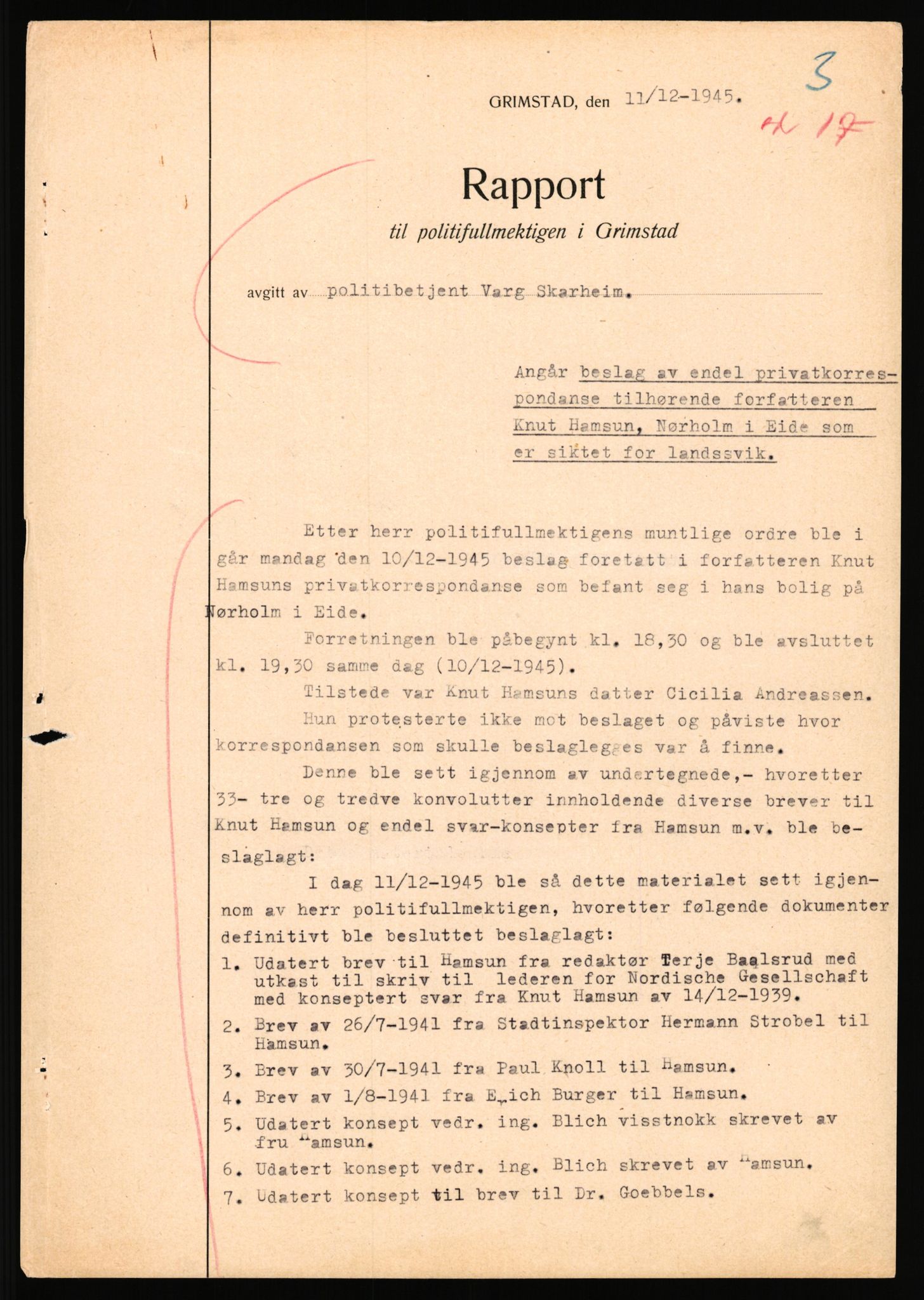 Landssvikarkivet, Arendal politikammer, AV/RA-S-3138-25/D/Dc, 1945-1951, p. 95