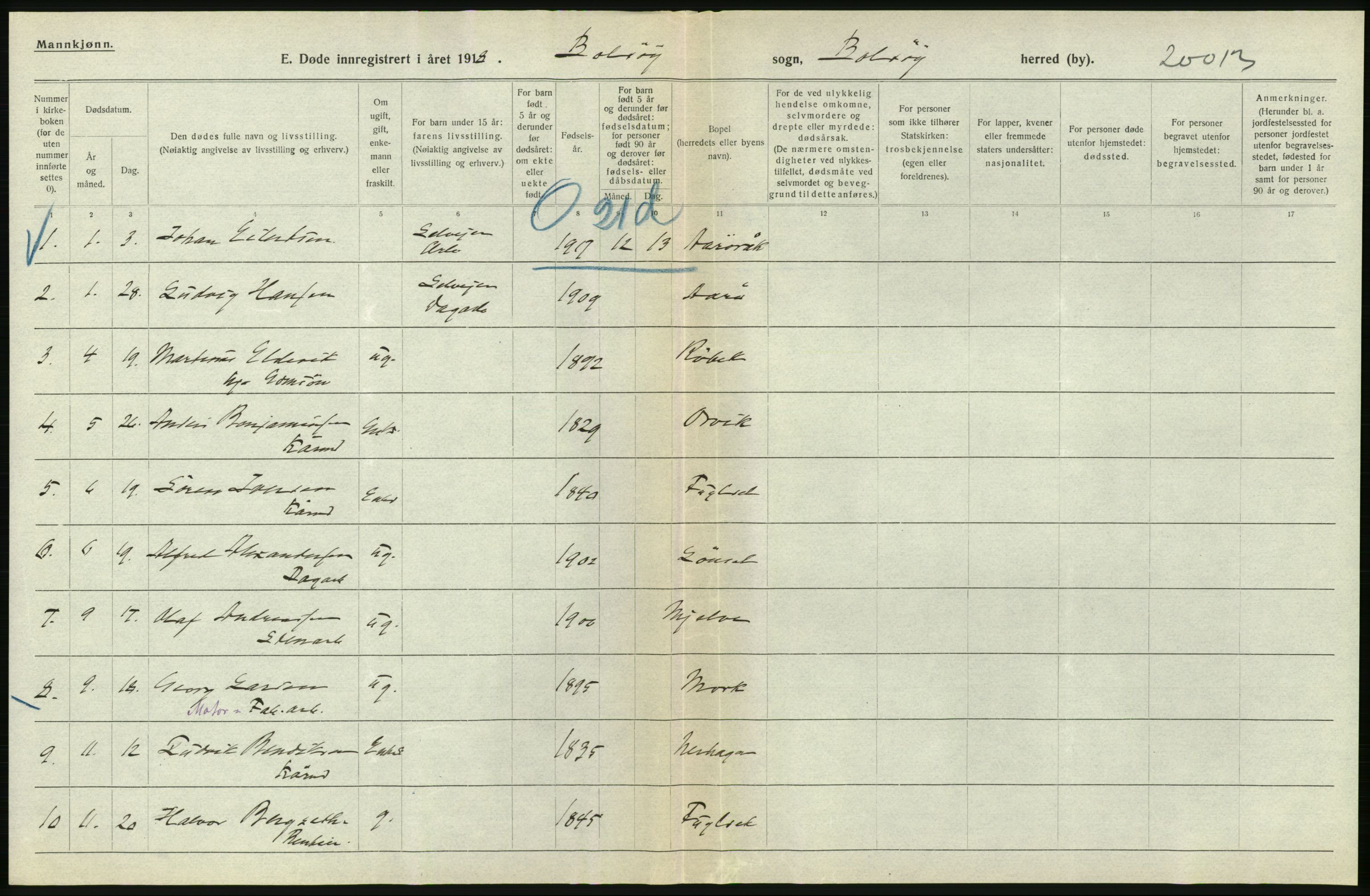 Statistisk sentralbyrå, Sosiodemografiske emner, Befolkning, RA/S-2228/D/Df/Dfb/Dfbh/L0045: Møre fylke: Døde. Bygder og byer., 1918, p. 424