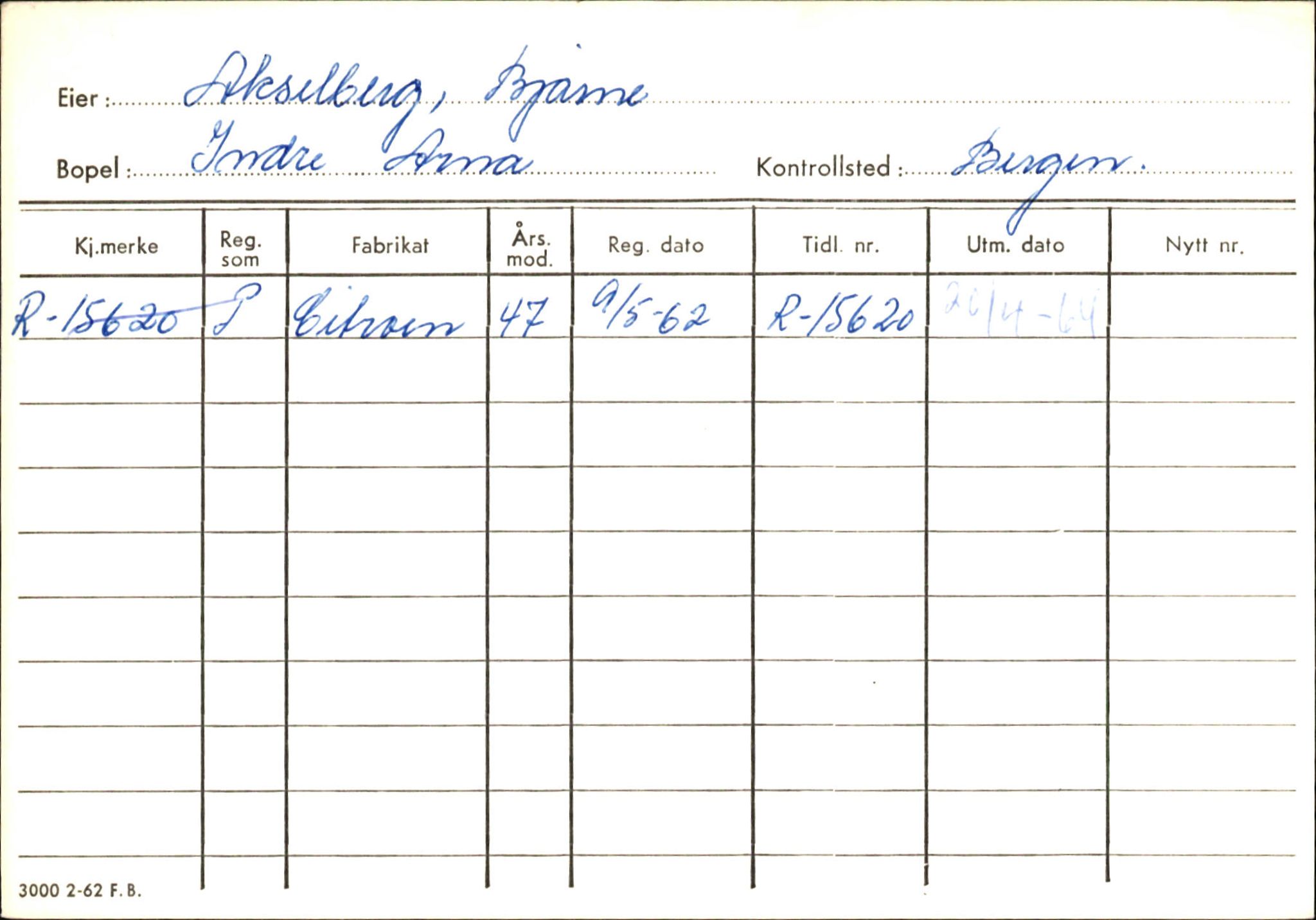 Statens vegvesen, Hordaland vegkontor, AV/SAB-A-5201/2/Ha/L0001: R-eierkort A, 1920-1971, p. 224