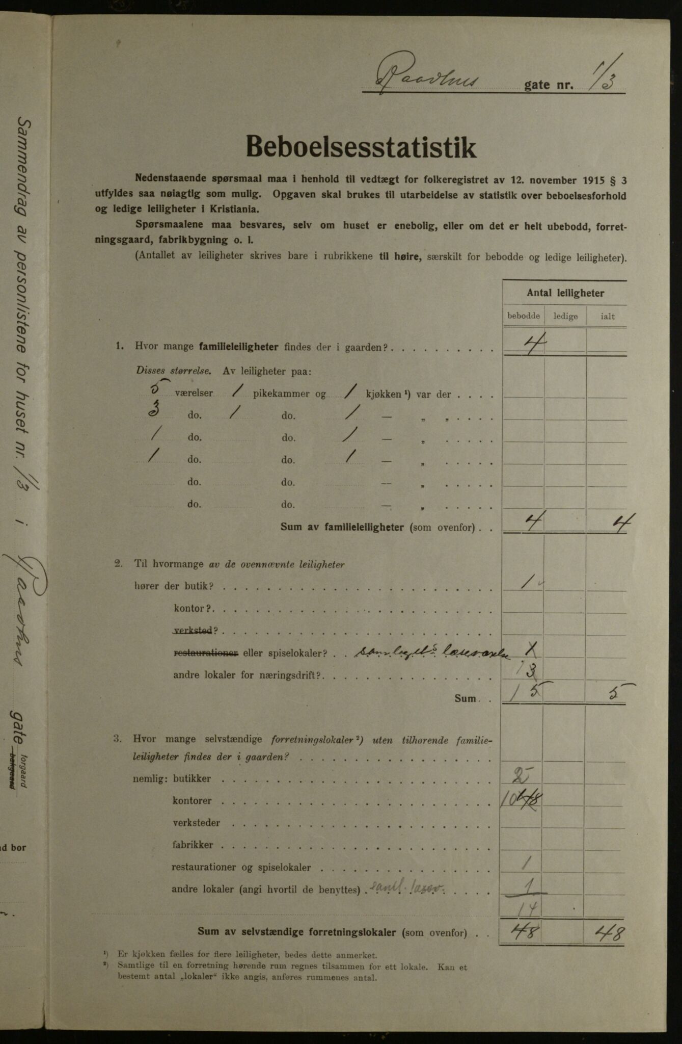 OBA, Municipal Census 1923 for Kristiania, 1923, p. 95303