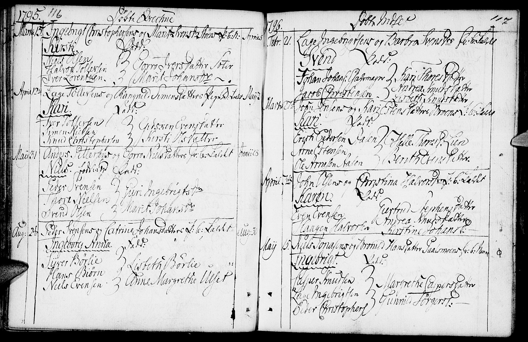 Kvikne prestekontor, SAH/PREST-064/H/Ha/Haa/L0003: Parish register (official) no. 3, 1785-1814, p. 116-117