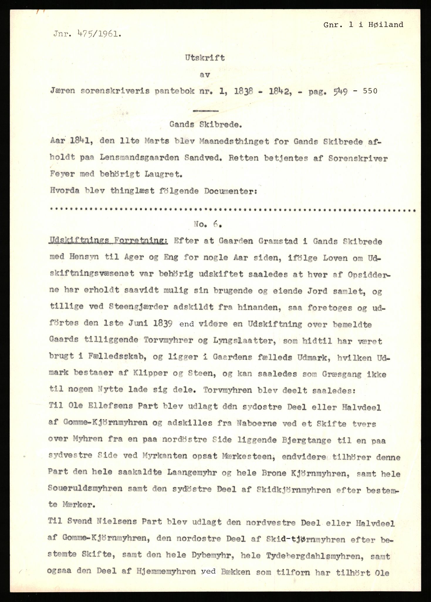 Statsarkivet i Stavanger, AV/SAST-A-101971/03/Y/Yj/L0026: Avskrifter sortert etter gårdsnavn: Gjerde - Grastveid, 1750-1930, p. 559