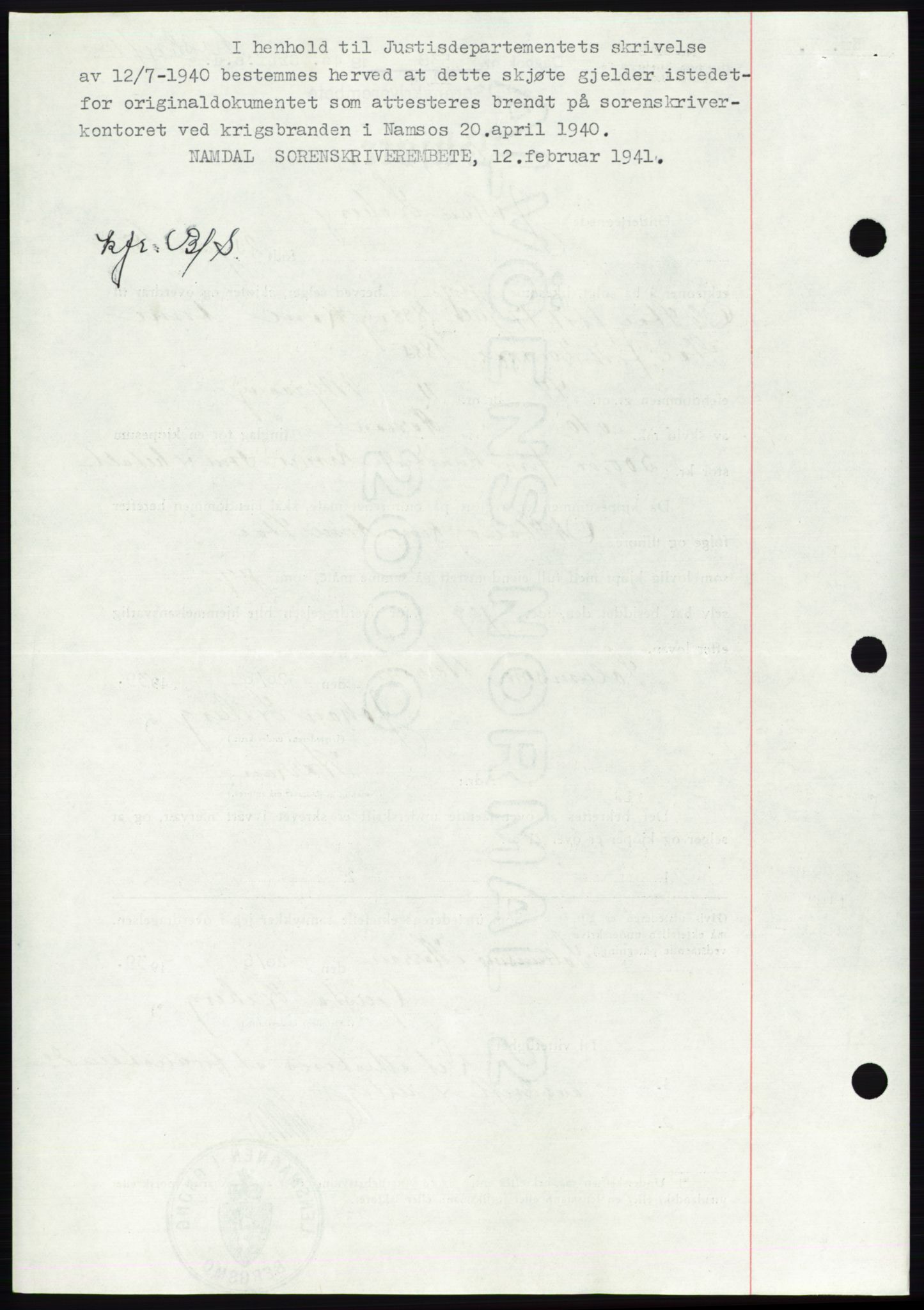 Namdal sorenskriveri, SAT/A-4133/1/2/2C: Mortgage book no. -, 1940-1941, Deed date: 11.04.1940