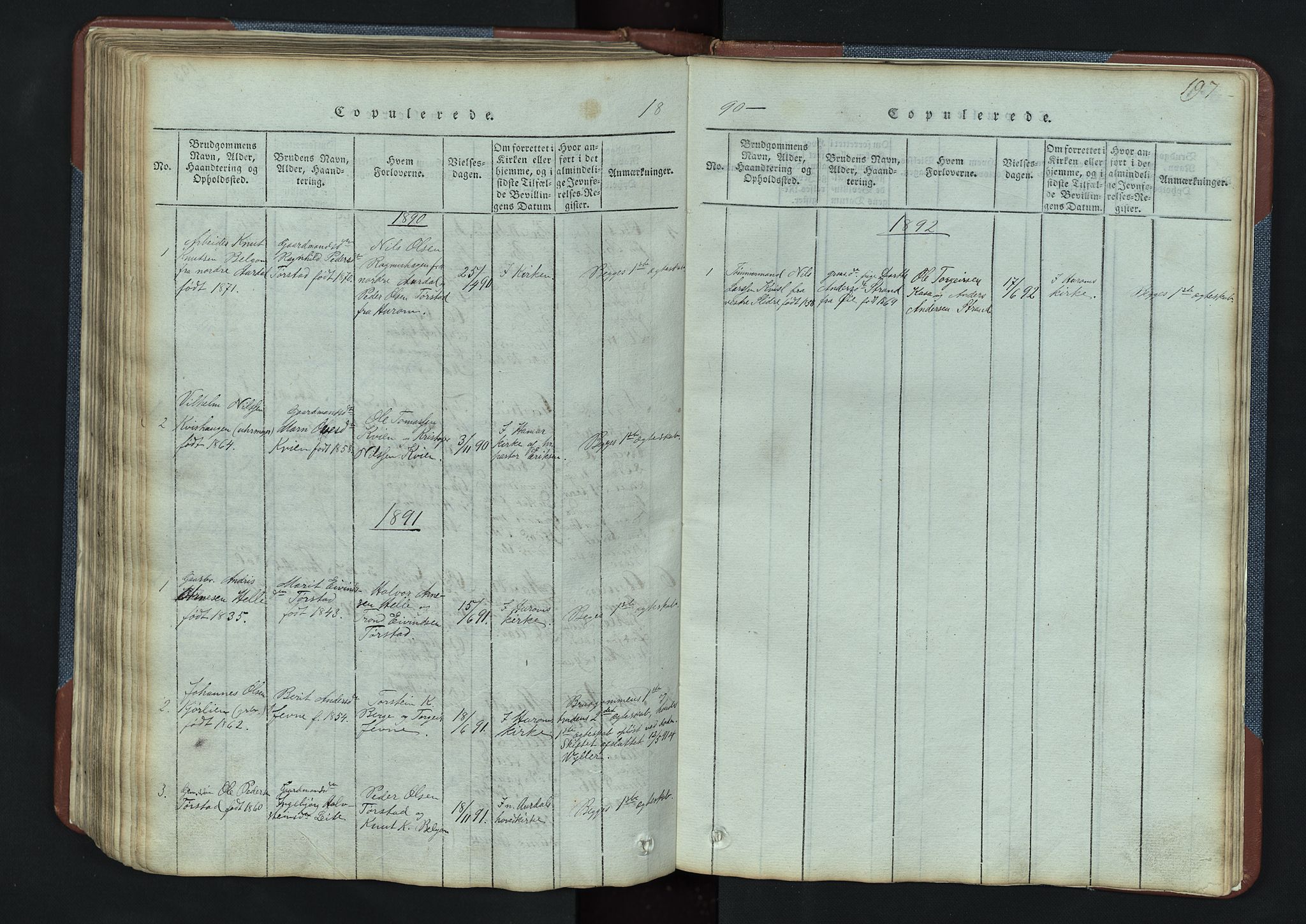 Vang prestekontor, Valdres, SAH/PREST-140/H/Hb/L0003: Parish register (copy) no. 3, 1814-1892, p. 197