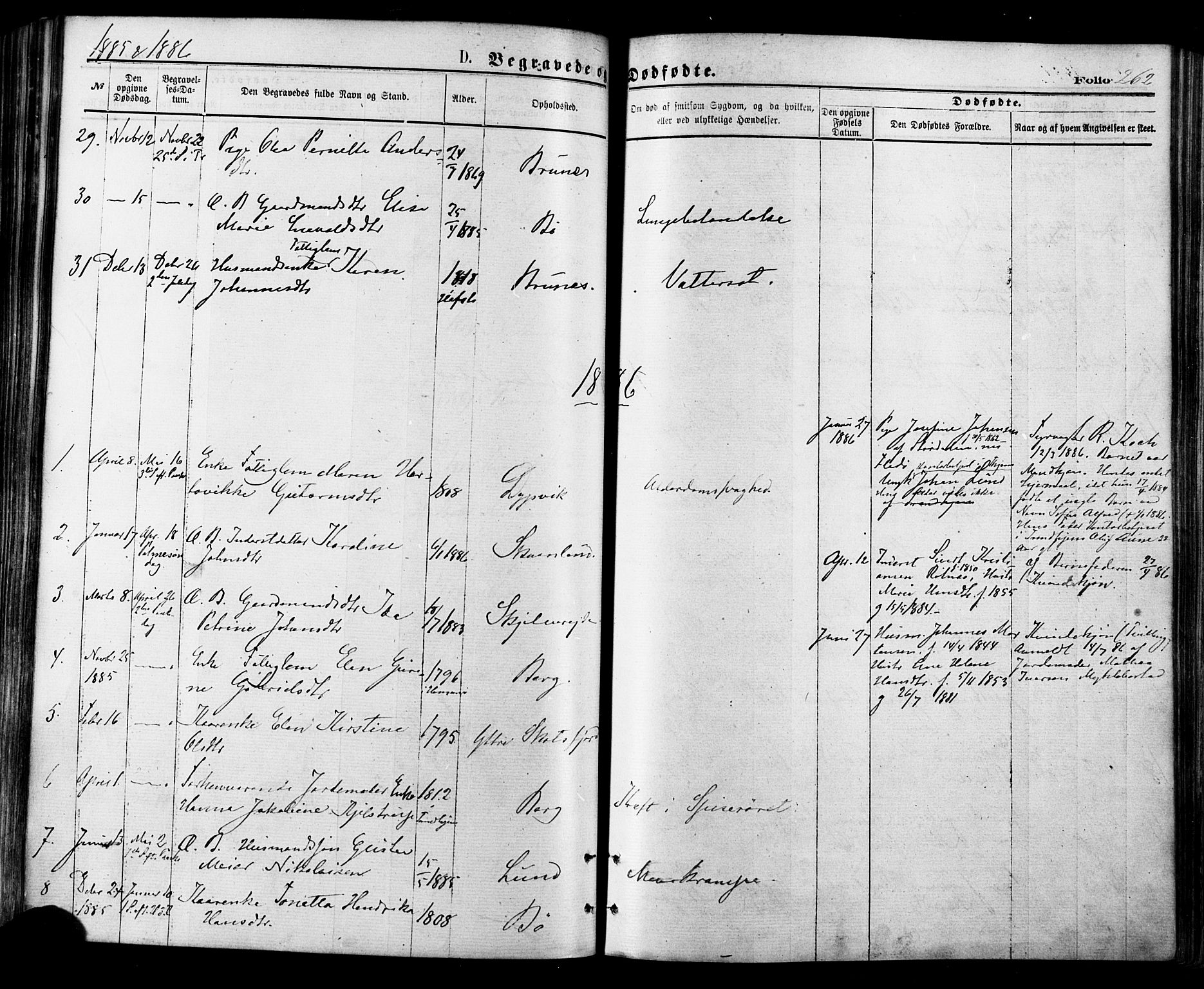 Ministerialprotokoller, klokkerbøker og fødselsregistre - Nordland, AV/SAT-A-1459/855/L0802: Parish register (official) no. 855A10, 1875-1886, p. 262
