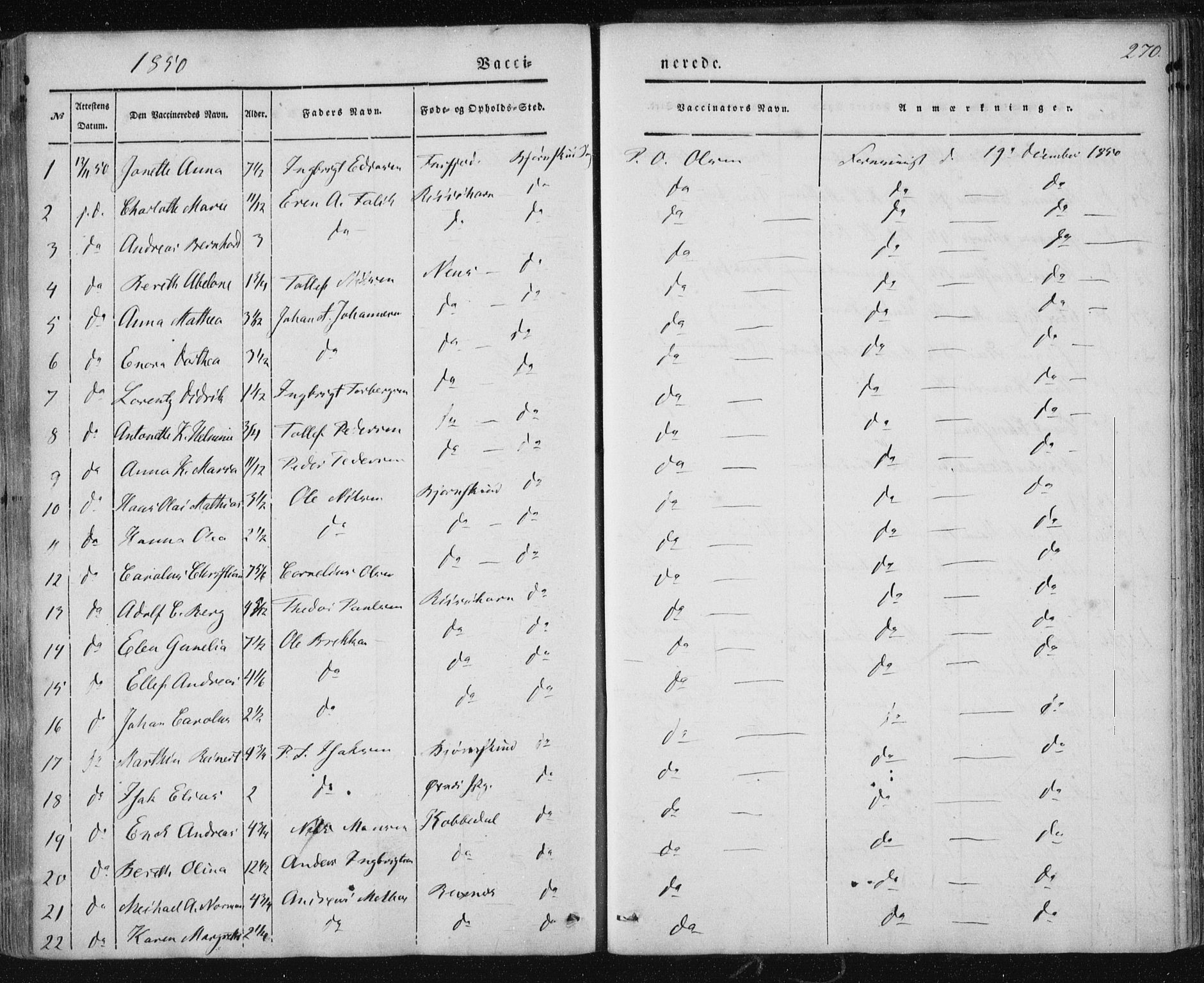 Ministerialprotokoller, klokkerbøker og fødselsregistre - Nordland, SAT/A-1459/897/L1396: Parish register (official) no. 897A04, 1842-1866, p. 270