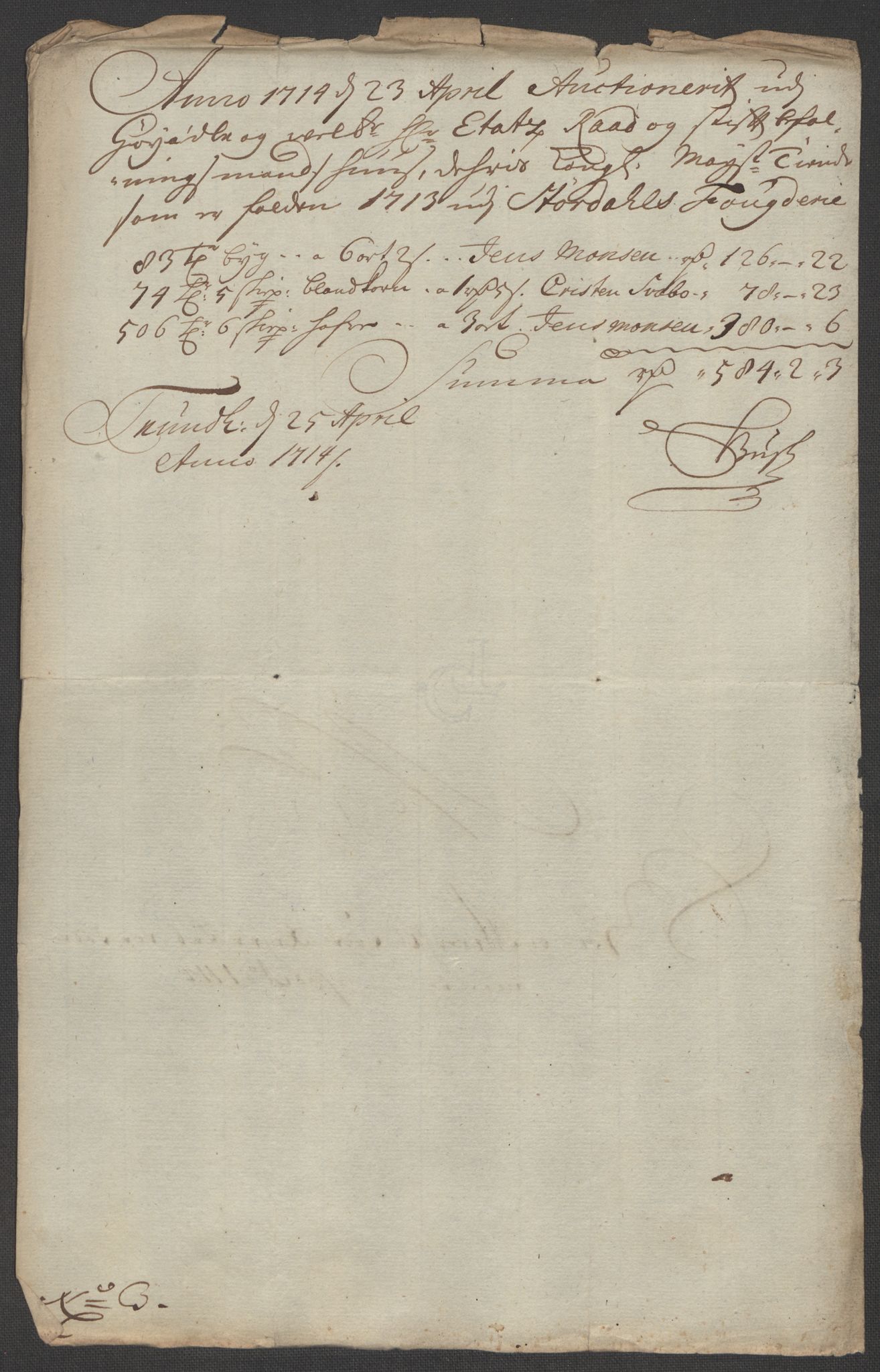 Rentekammeret inntil 1814, Reviderte regnskaper, Fogderegnskap, RA/EA-4092/R62/L4204: Fogderegnskap Stjørdal og Verdal, 1714, p. 246