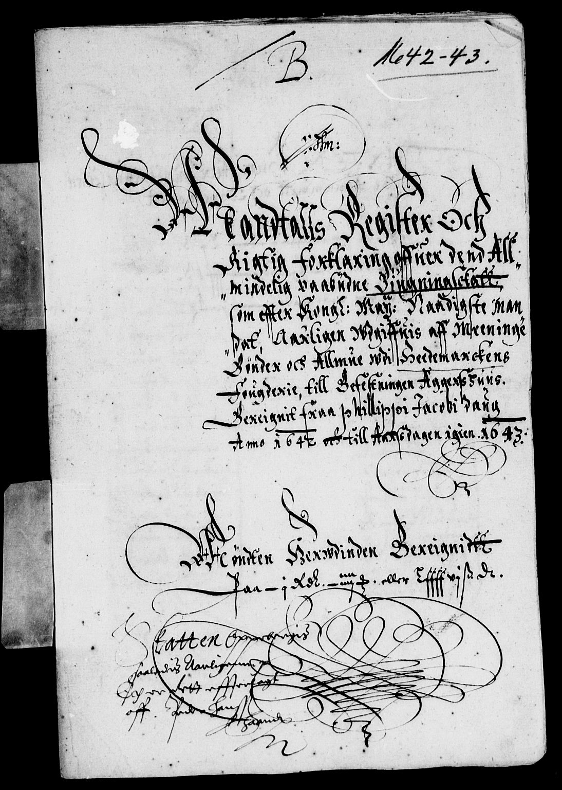 Rentekammeret inntil 1814, Reviderte regnskaper, Lensregnskaper, RA/EA-5023/R/Rb/Rba/L0167: Akershus len, 1642-1643