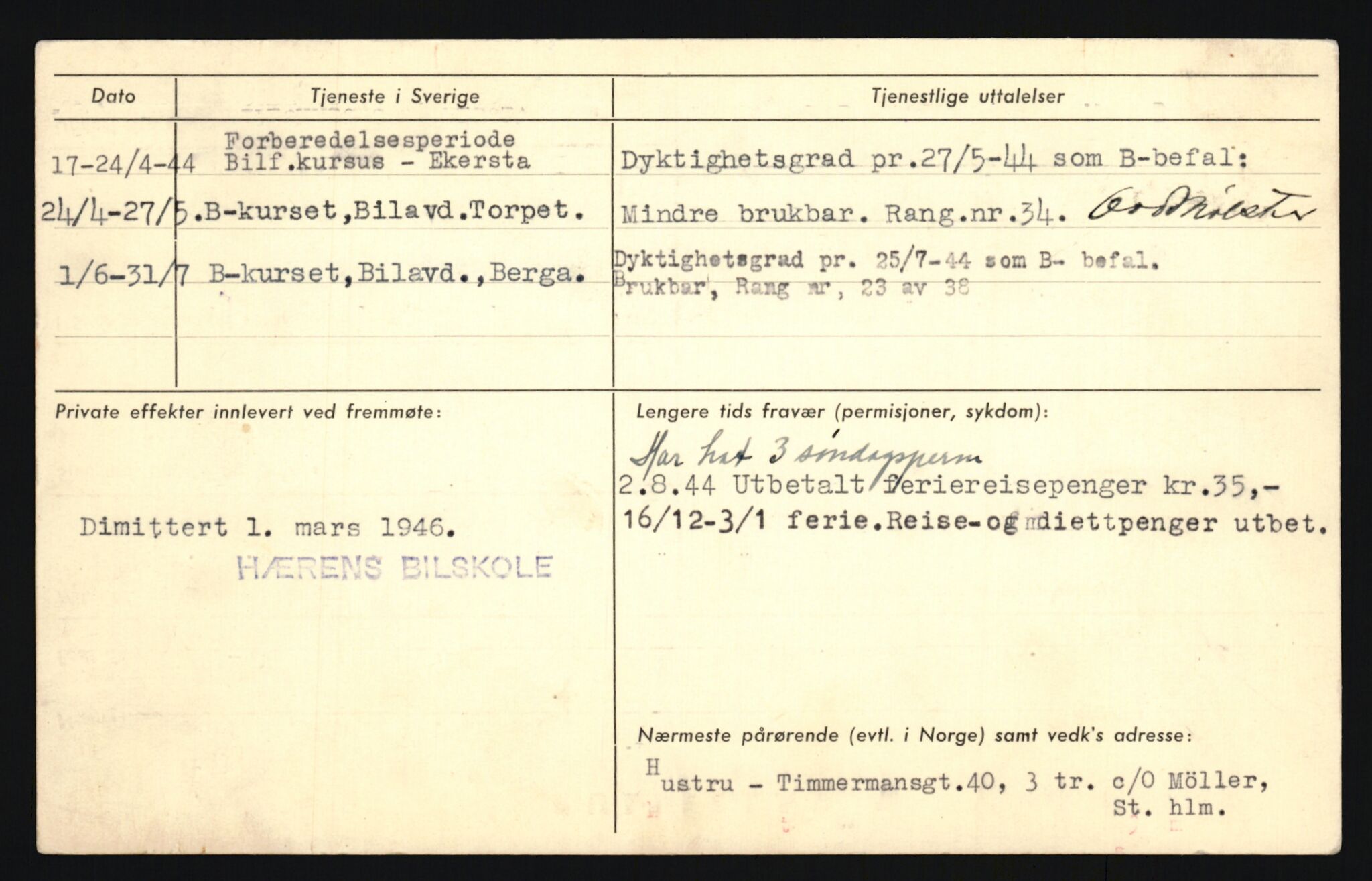 Forsvaret, Sør-Hålogaland landforsvar, AV/RA-RAFA-2552/P/Pa/L0302: Personellmapper for slettet personell, yrkesbefal og vernepliktig befal, født 1913-1916, 1932-1976, p. 50