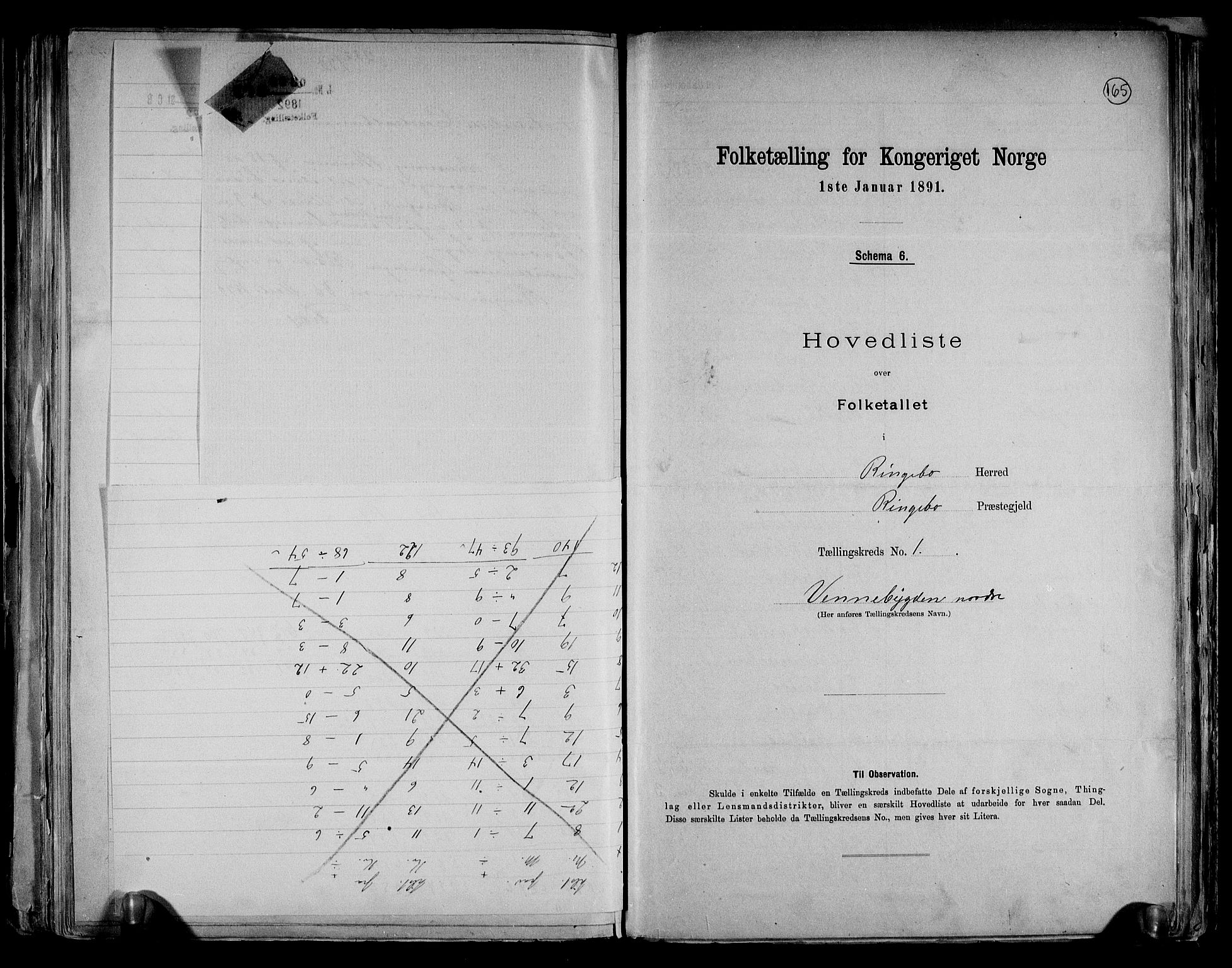 RA, 1891 census for 0520 Ringebu, 1891, p. 7