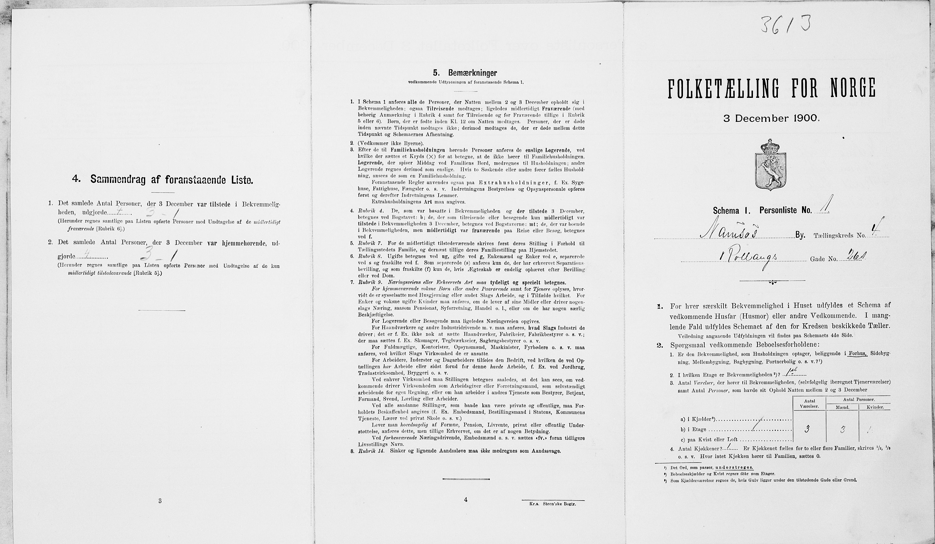 SAT, 1900 census for Namsos, 1900, p. 656