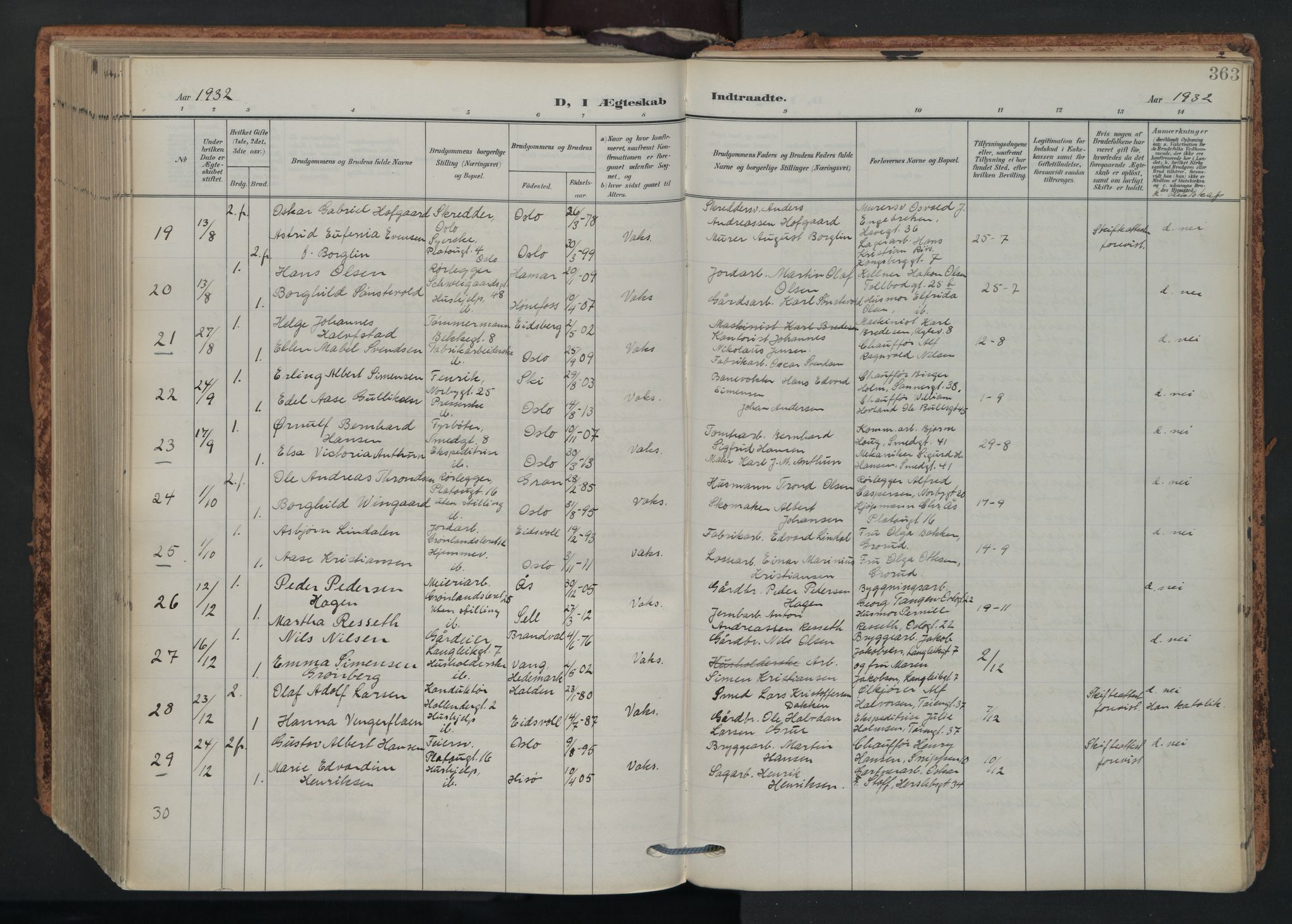 Grønland prestekontor Kirkebøker, SAO/A-10848/F/Fa/L0017: Parish register (official) no. 17, 1906-1934, p. 363