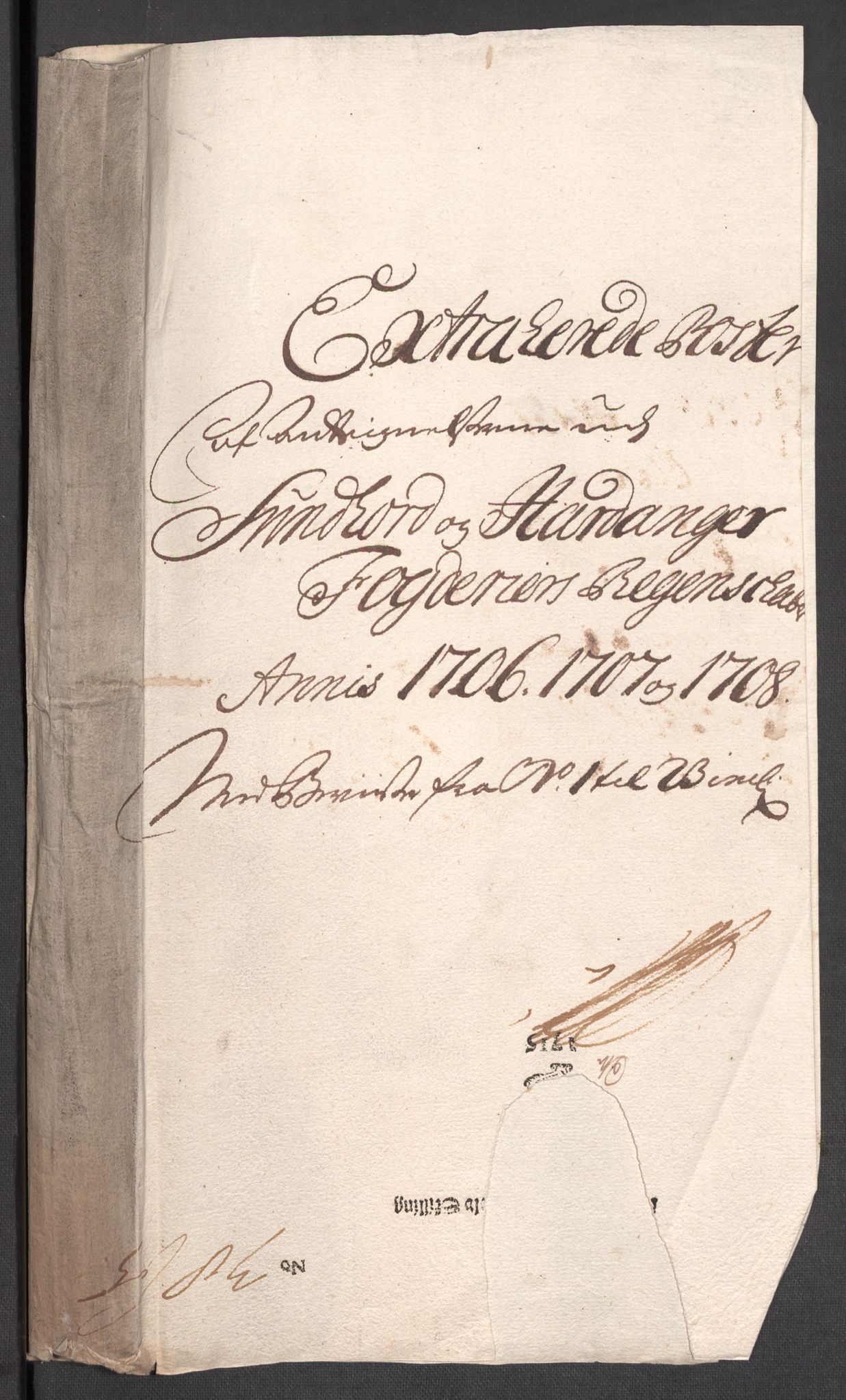 Rentekammeret inntil 1814, Reviderte regnskaper, Fogderegnskap, AV/RA-EA-4092/R48/L2985: Fogderegnskap Sunnhordland og Hardanger, 1708, p. 597