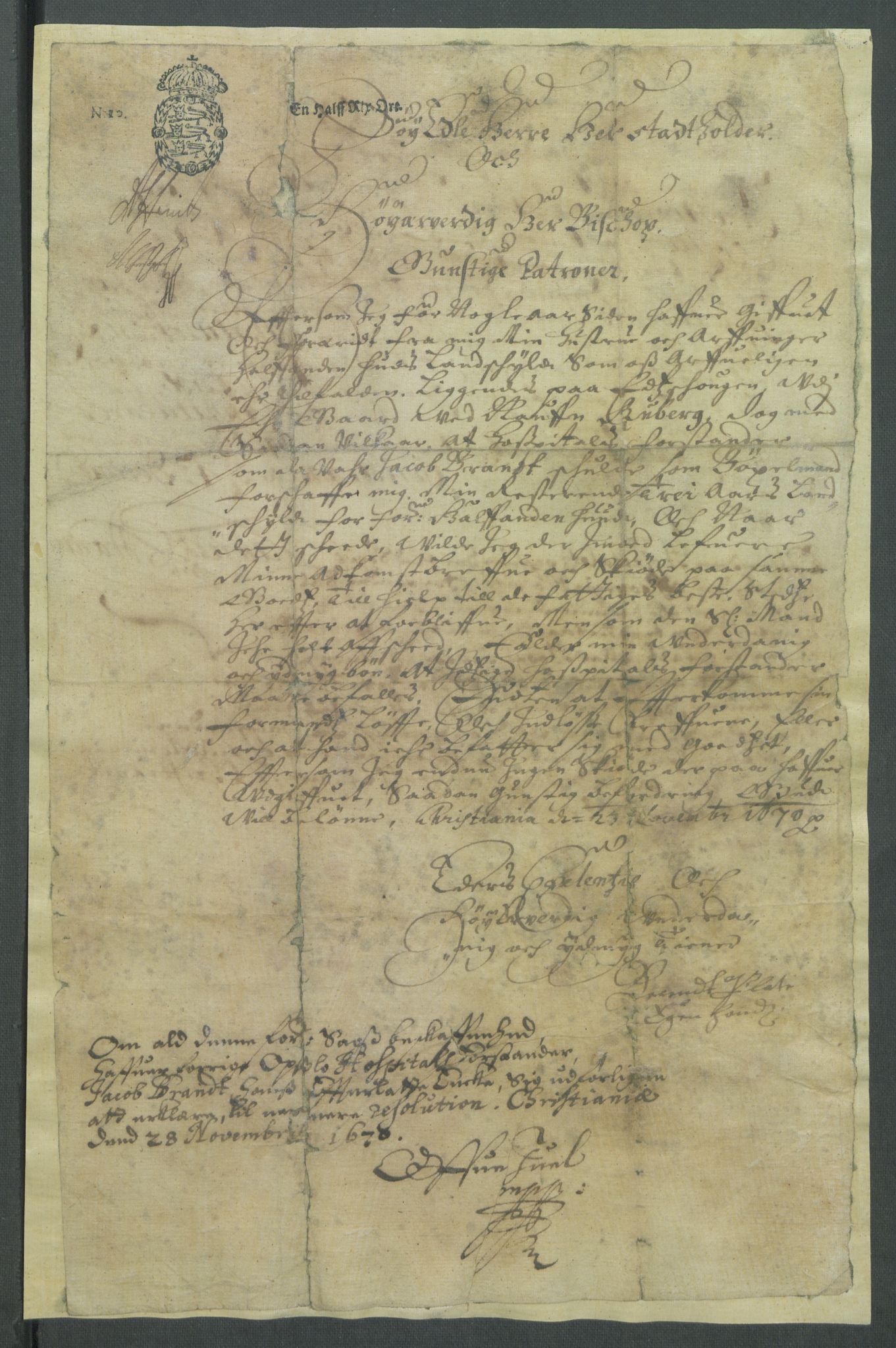 Riksarkivets diplomsamling, AV/RA-EA-5965/F02/L0171: Dokumenter, 1667-1670, p. 282