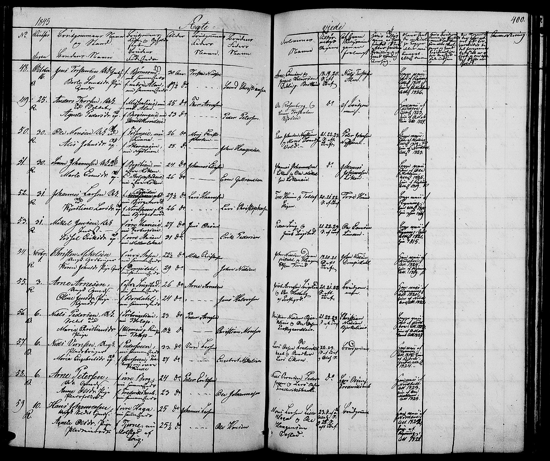 Ringsaker prestekontor, AV/SAH-PREST-014/L/La/L0005: Parish register (copy) no. 5, 1839-1850, p. 400