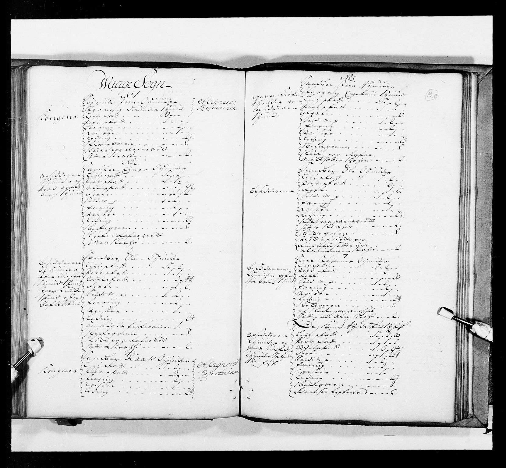 Stattholderembetet 1572-1771, AV/RA-EA-2870/Ek/L0036/0001: Jordebøker 1662-1720: / Matrikkel for Gudbrandsdal, 1719, p. 119b-120a