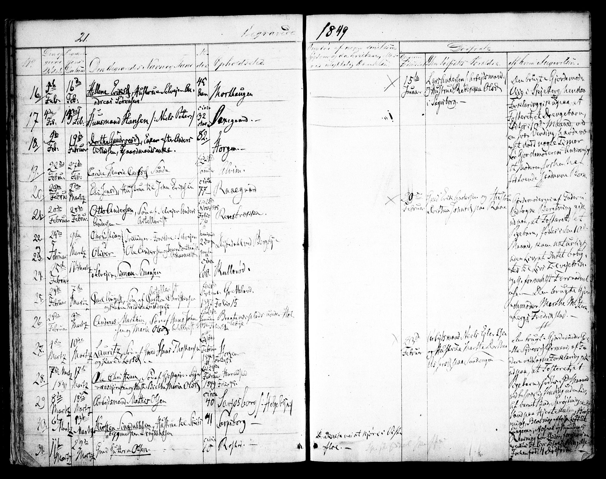 Tune prestekontor Kirkebøker, SAO/A-2007/F/Fa/L0010b: Parish register (official) no. 10B, 1847-1852, p. 21