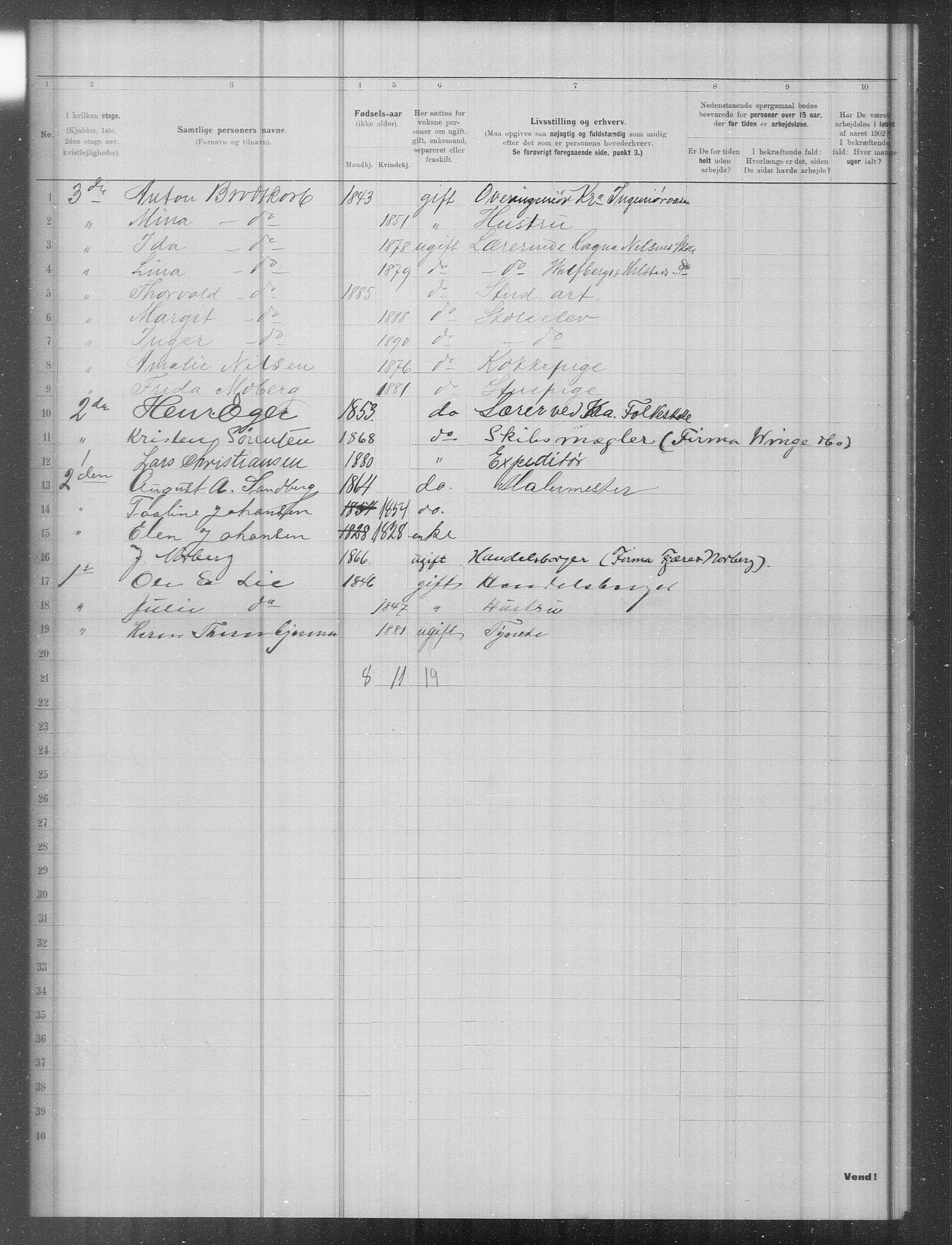 OBA, Municipal Census 1902 for Kristiania, 1902, p. 15022