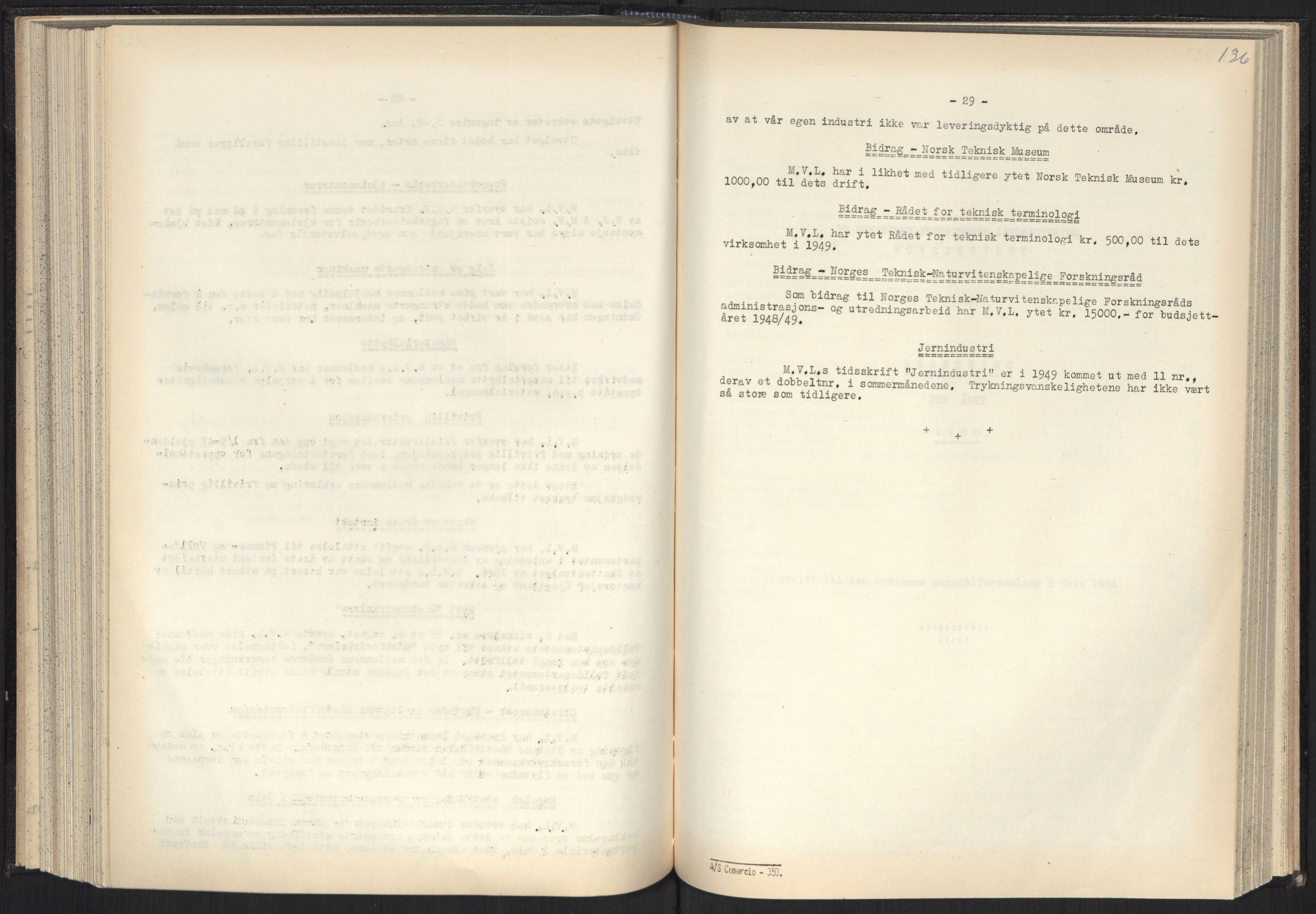 Teknologibedriftenes Landsforening TBL, RA/PA-1700/A/Ad/L0007: Årsberetning med register, 1940-1951, p. 136