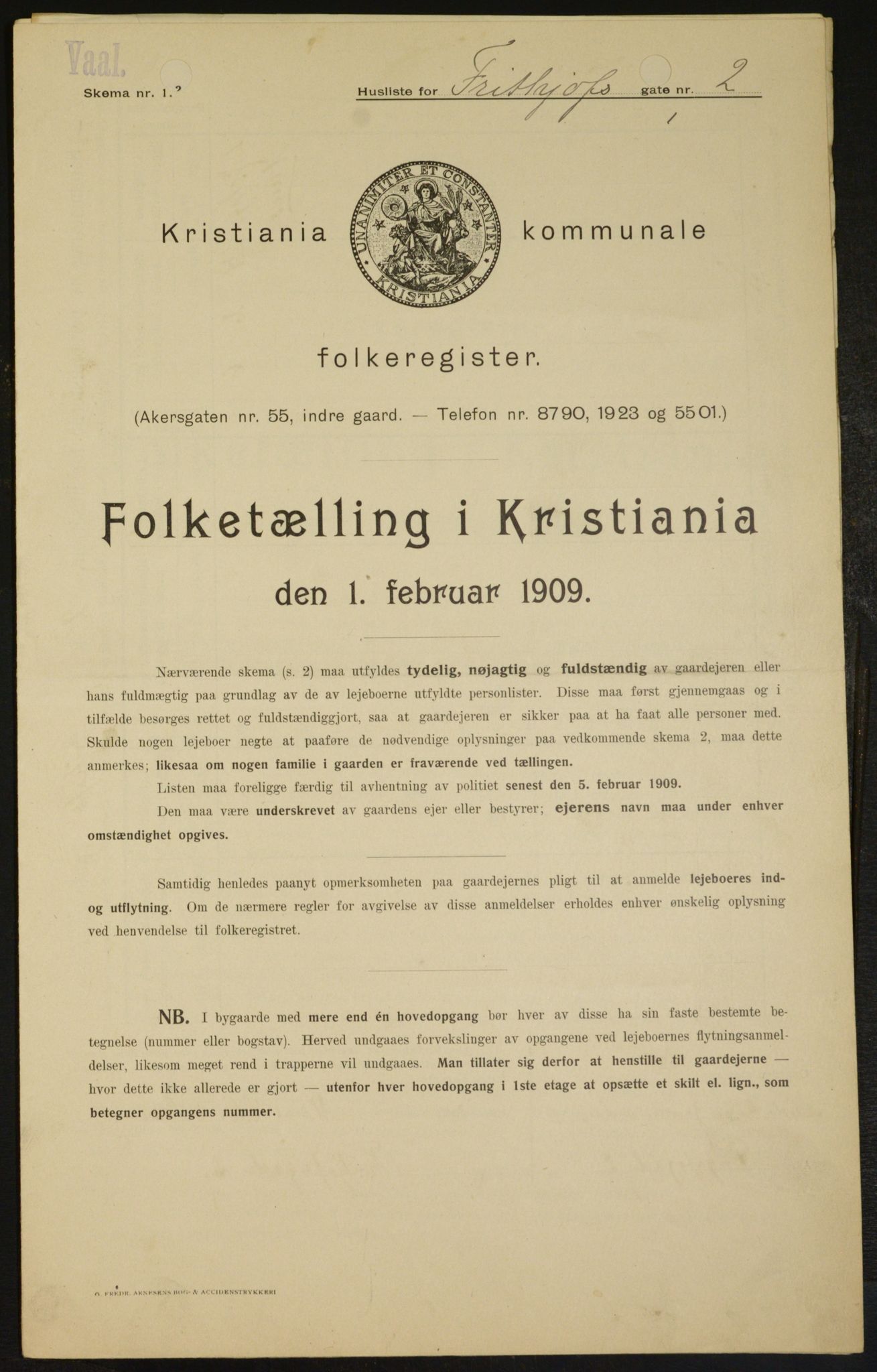 OBA, Municipal Census 1909 for Kristiania, 1909, p. 24366