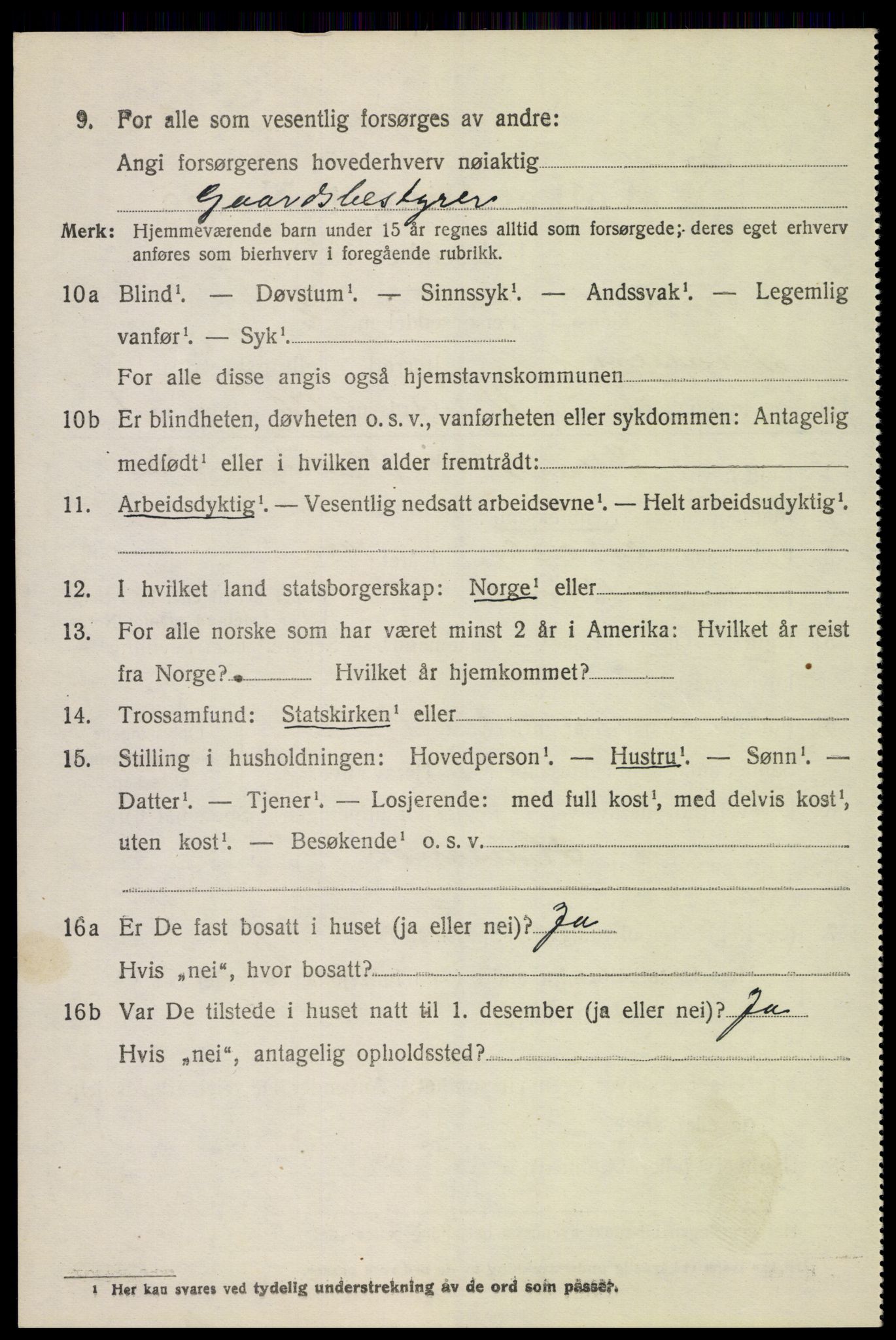 SAH, 1920 census for Fåberg, 1920, p. 10137