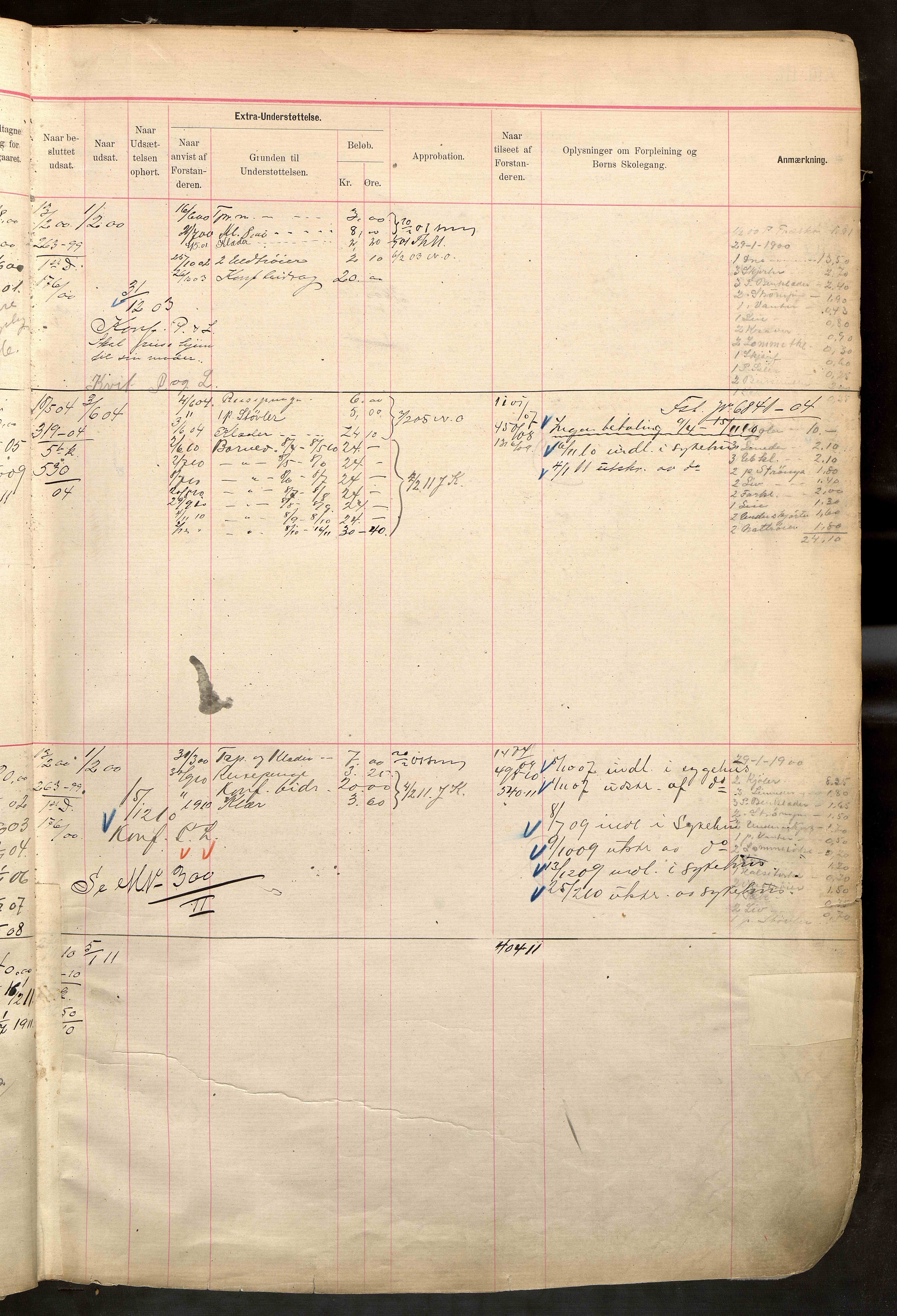 Fattigvesenet, OBA/A-20045/H/Hd/L0006: Manntallsprotokoll. Mnr. 501-1000, 1897-1910, p. 14