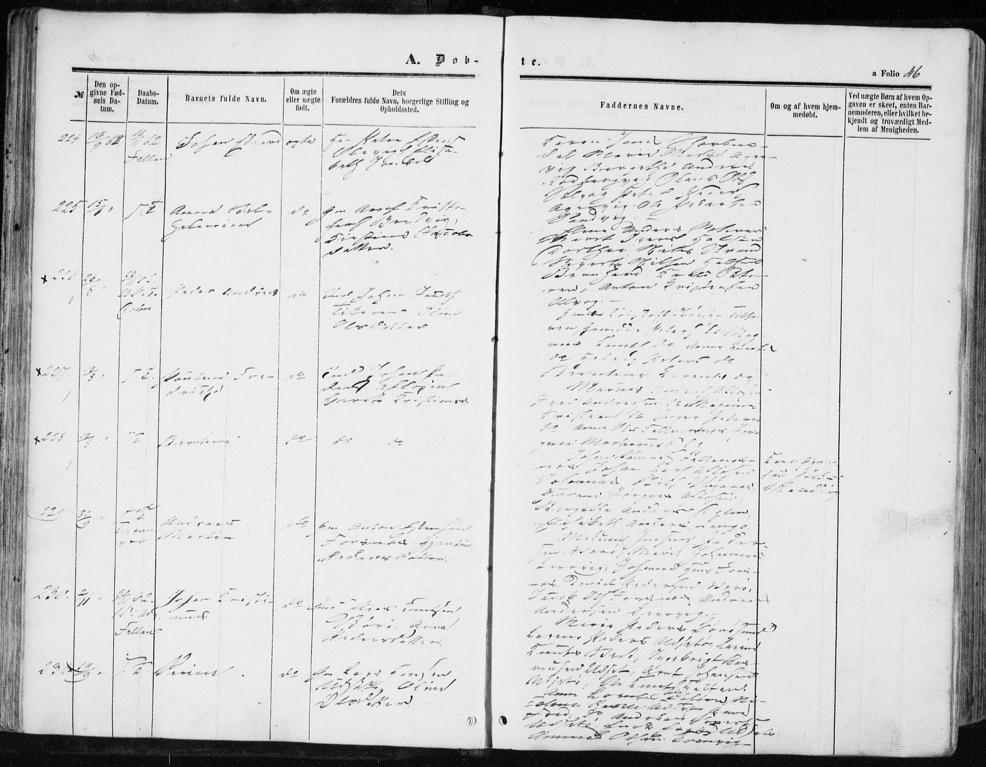 Ministerialprotokoller, klokkerbøker og fødselsregistre - Sør-Trøndelag, AV/SAT-A-1456/634/L0531: Parish register (official) no. 634A07, 1861-1870, p. 46