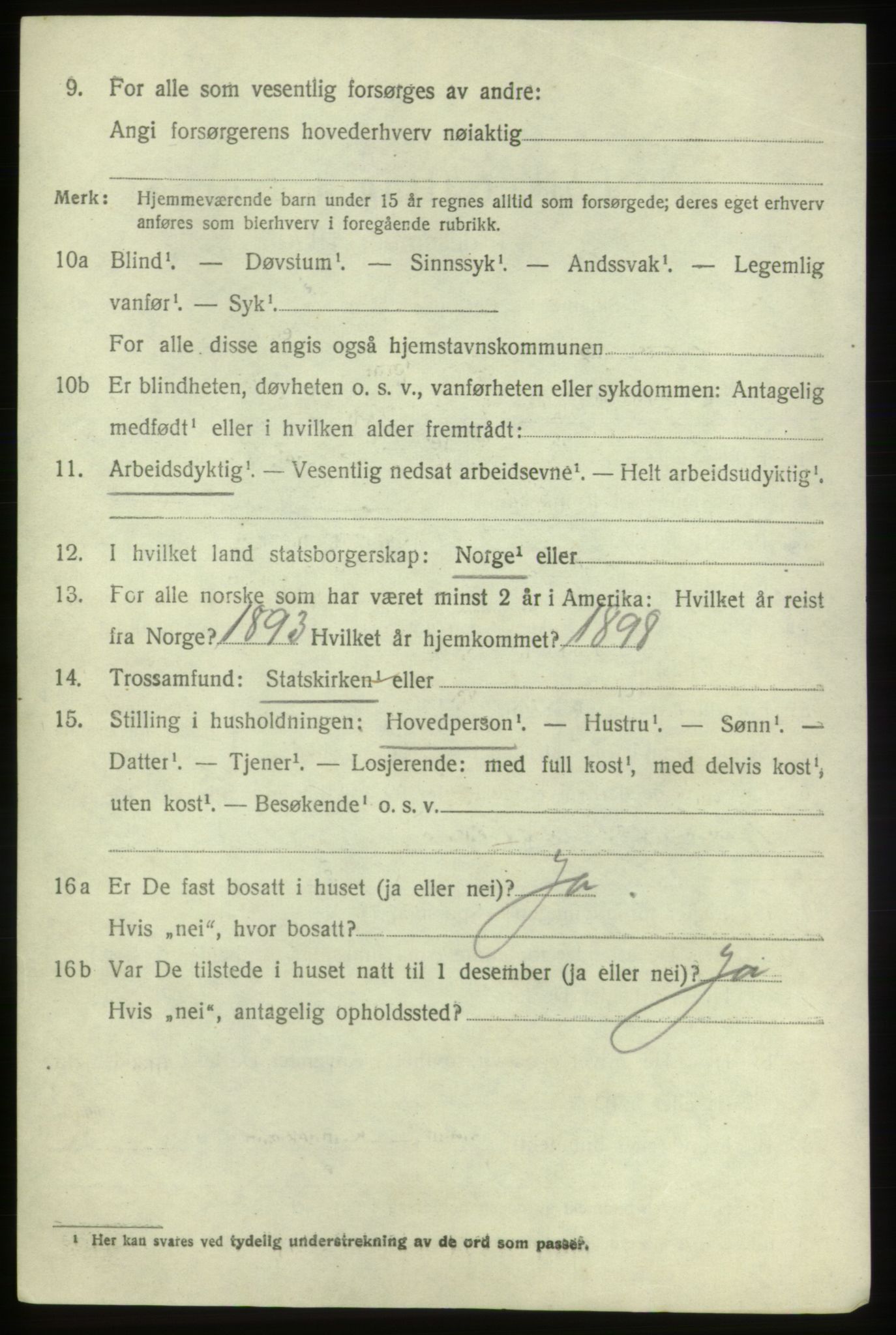 SAB, 1920 census for Sveio, 1920, p. 2029