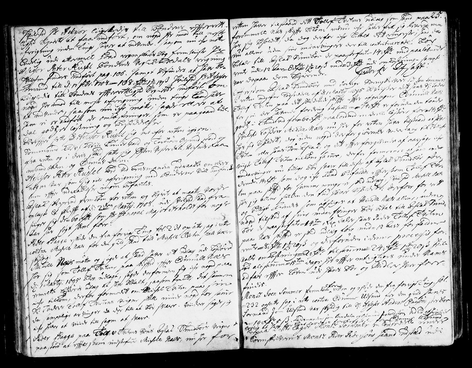 Øvre Telemark østfjelske sorenskriveri, AV/SAKO-A-213/F/Fa/Faa/L0023: Tingbok, 1708-1712, p. 25