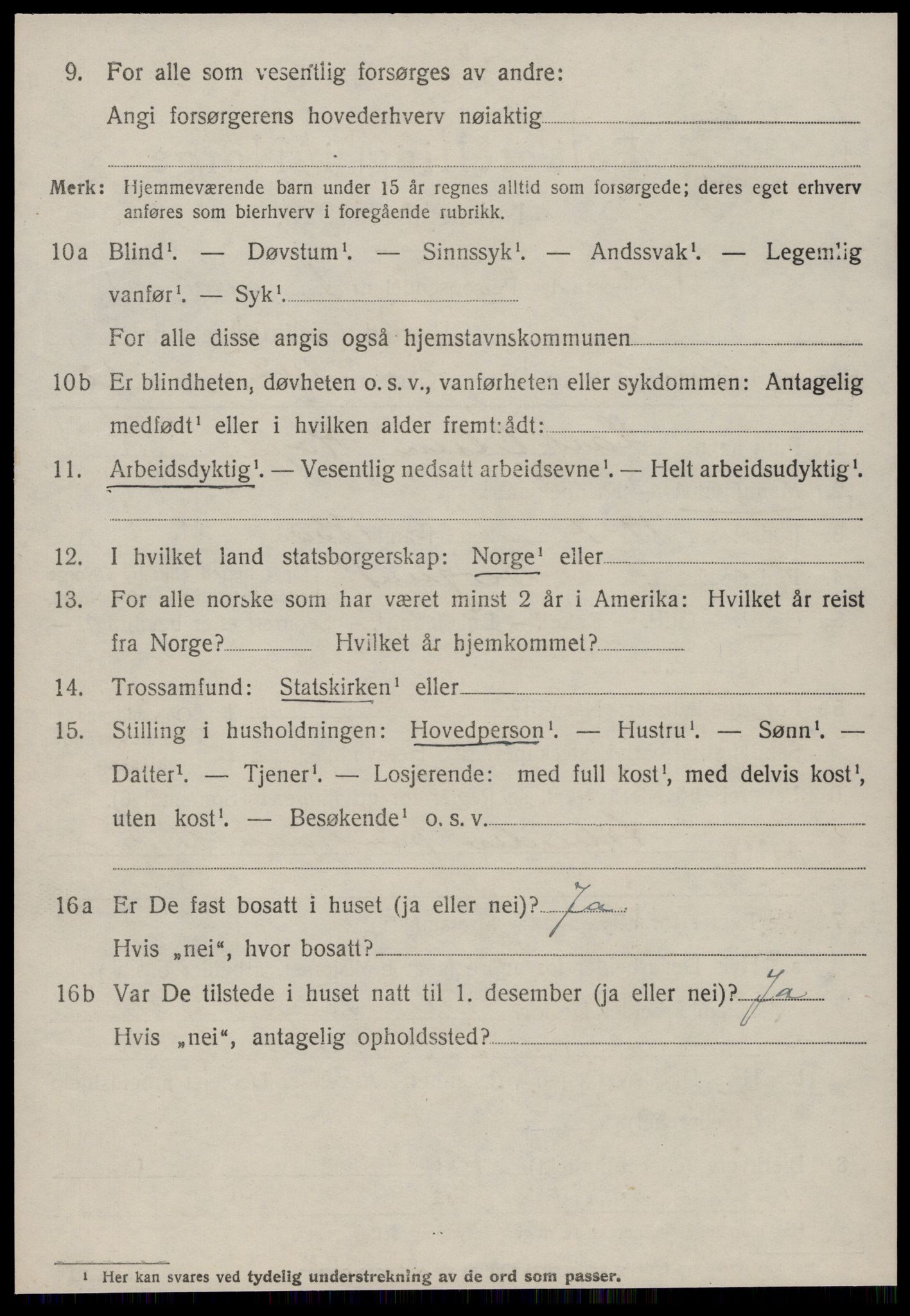 SAT, 1920 census for Borgund, 1920, p. 17331