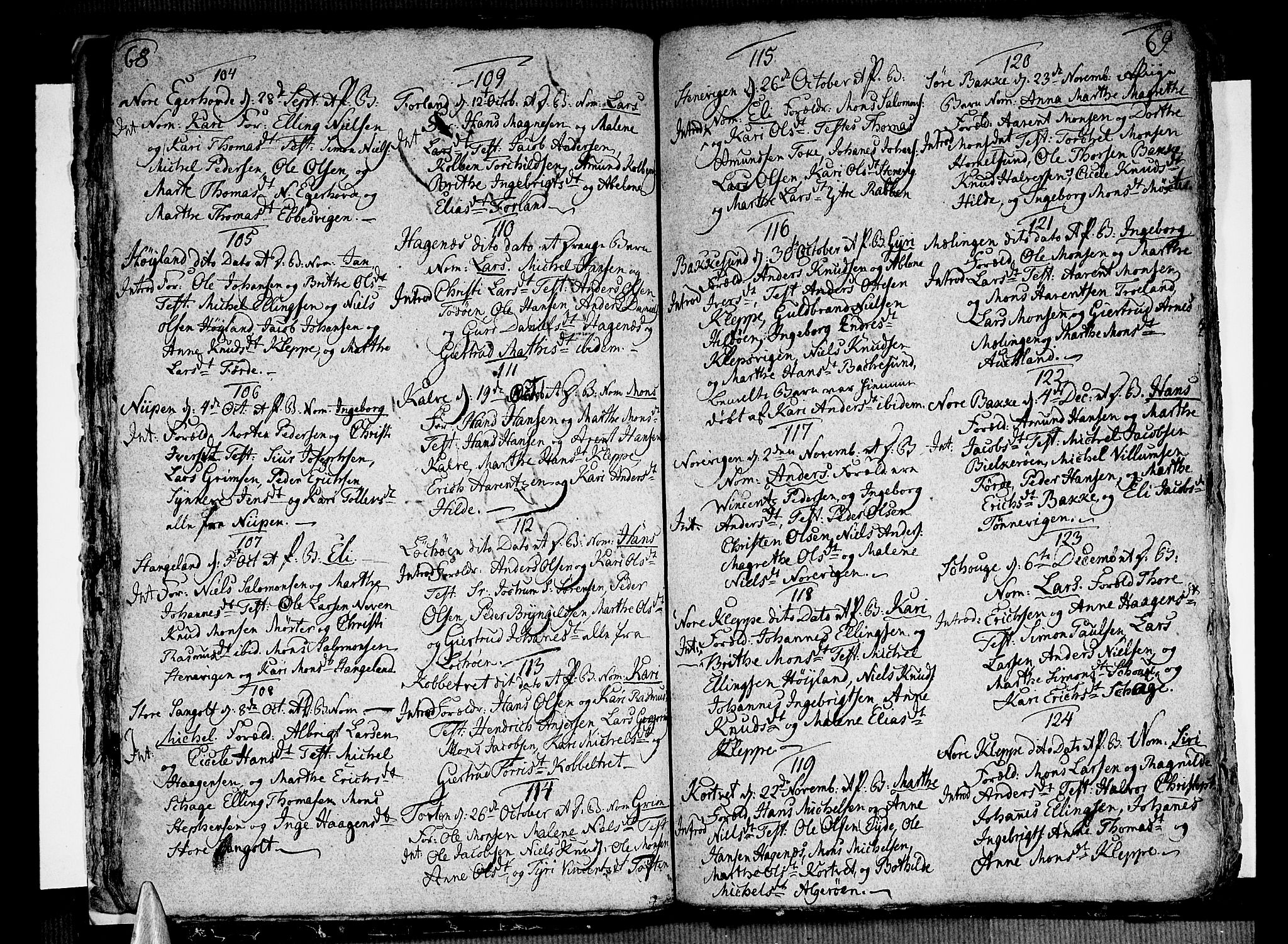 Sund sokneprestembete, AV/SAB-A-99930: Parish register (official) no. A 6, 1787-1798, p. 68-69