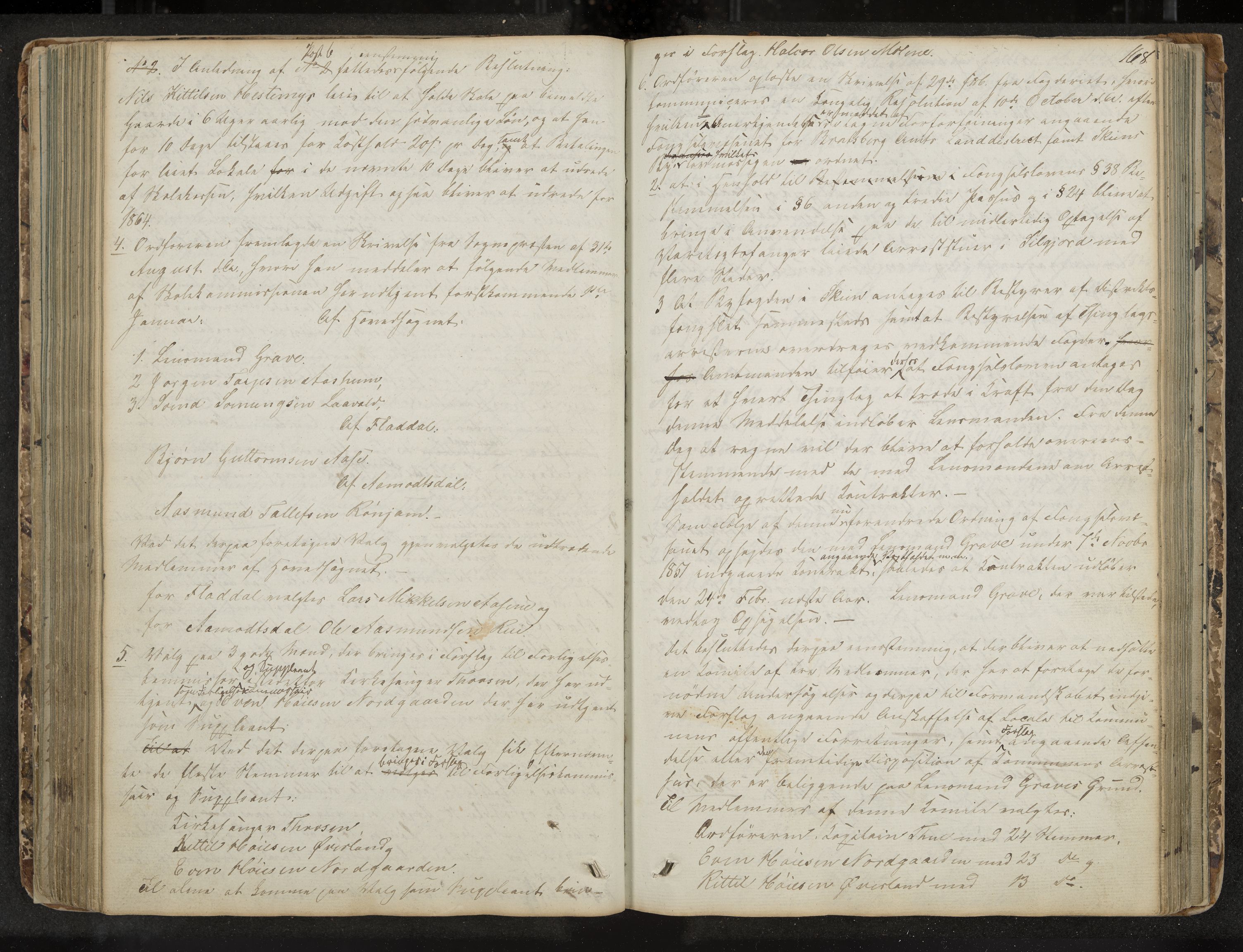 Seljord formannskap og sentraladministrasjon, IKAK/0828021/A/Aa/L0001: Møtebok med register, 1838-1879, p. 168