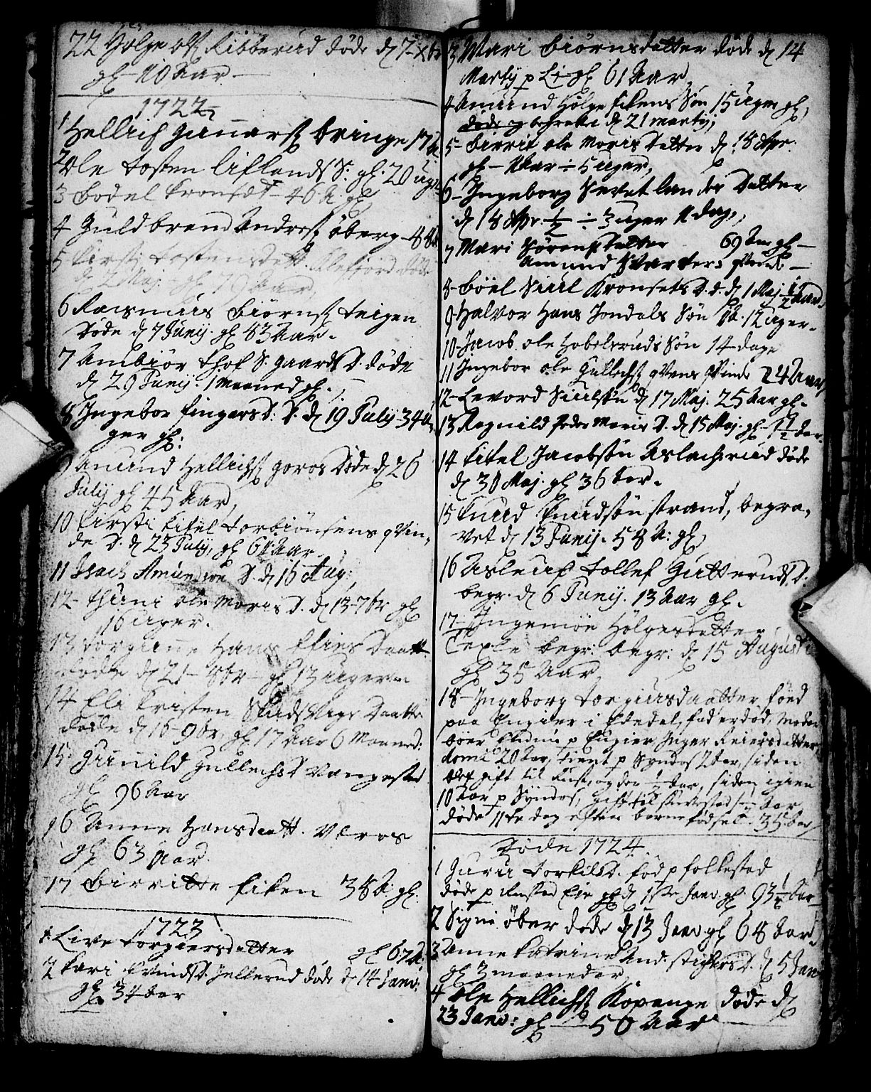 Flesberg kirkebøker, SAKO/A-18/F/Fa/L0001: Parish register (official) no. I 1, 1688-1725