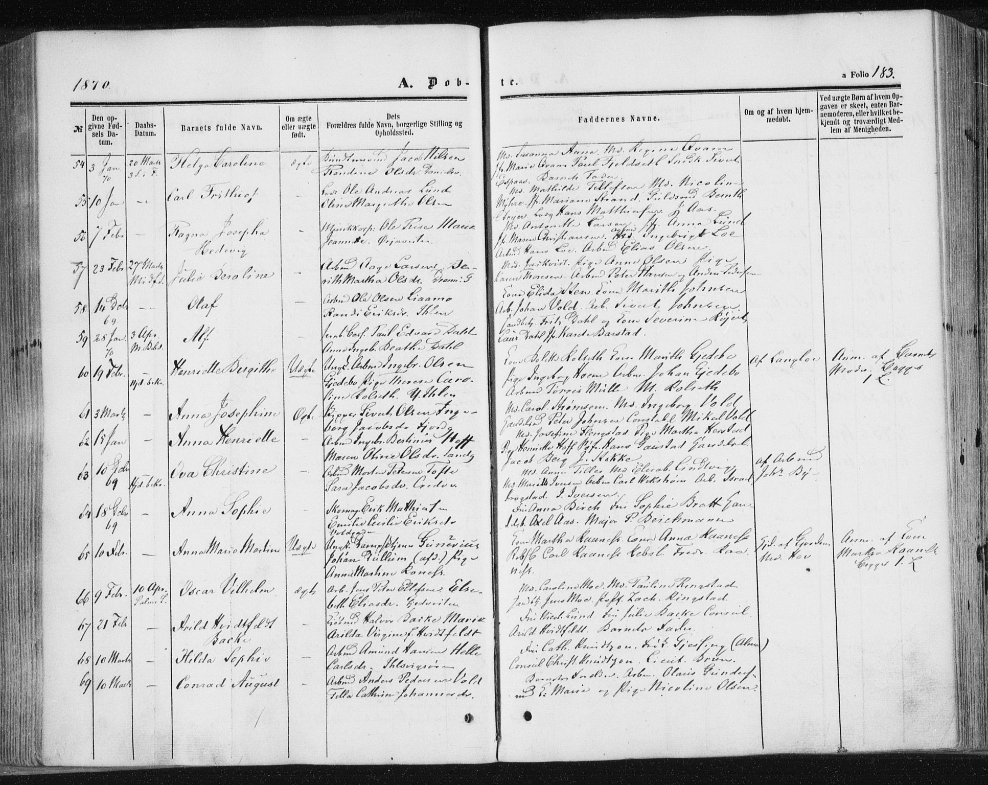 Ministerialprotokoller, klokkerbøker og fødselsregistre - Sør-Trøndelag, SAT/A-1456/602/L0115: Parish register (official) no. 602A13, 1860-1872, p. 183