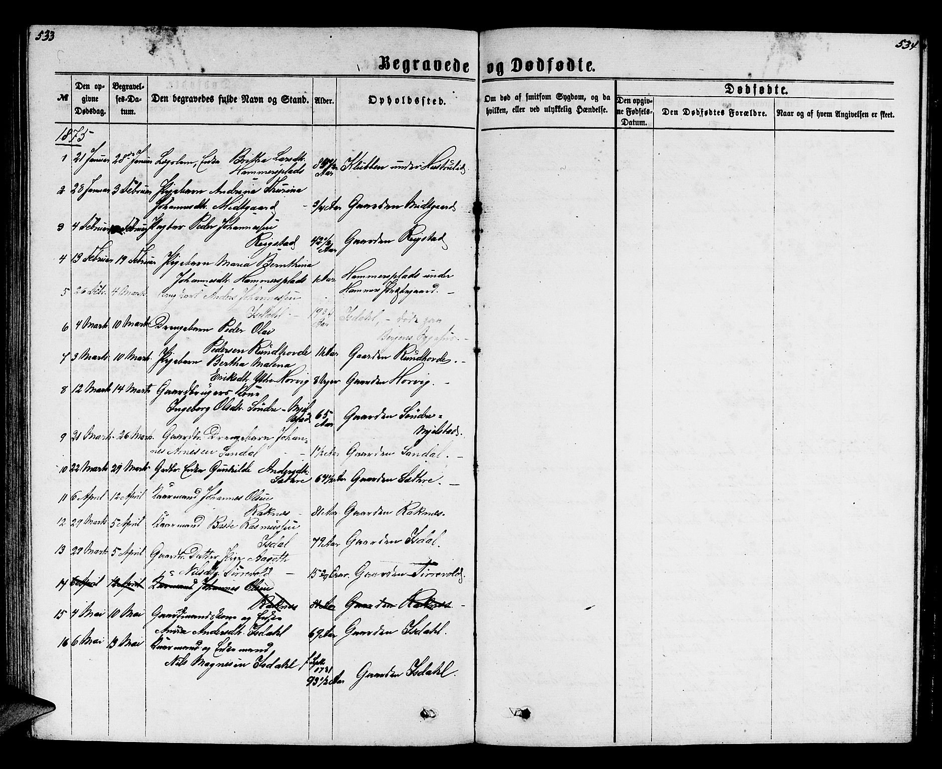 Hamre sokneprestembete, SAB/A-75501/H/Ha/Hab: Parish register (copy) no. B 2, 1863-1880, p. 533-534