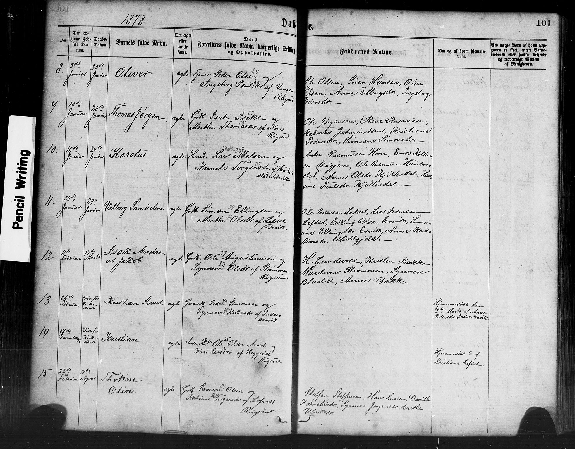 Davik sokneprestembete, AV/SAB-A-79701/H/Haa/Haaa/L0006: Parish register (official) no. A 6, 1867-1881, p. 101