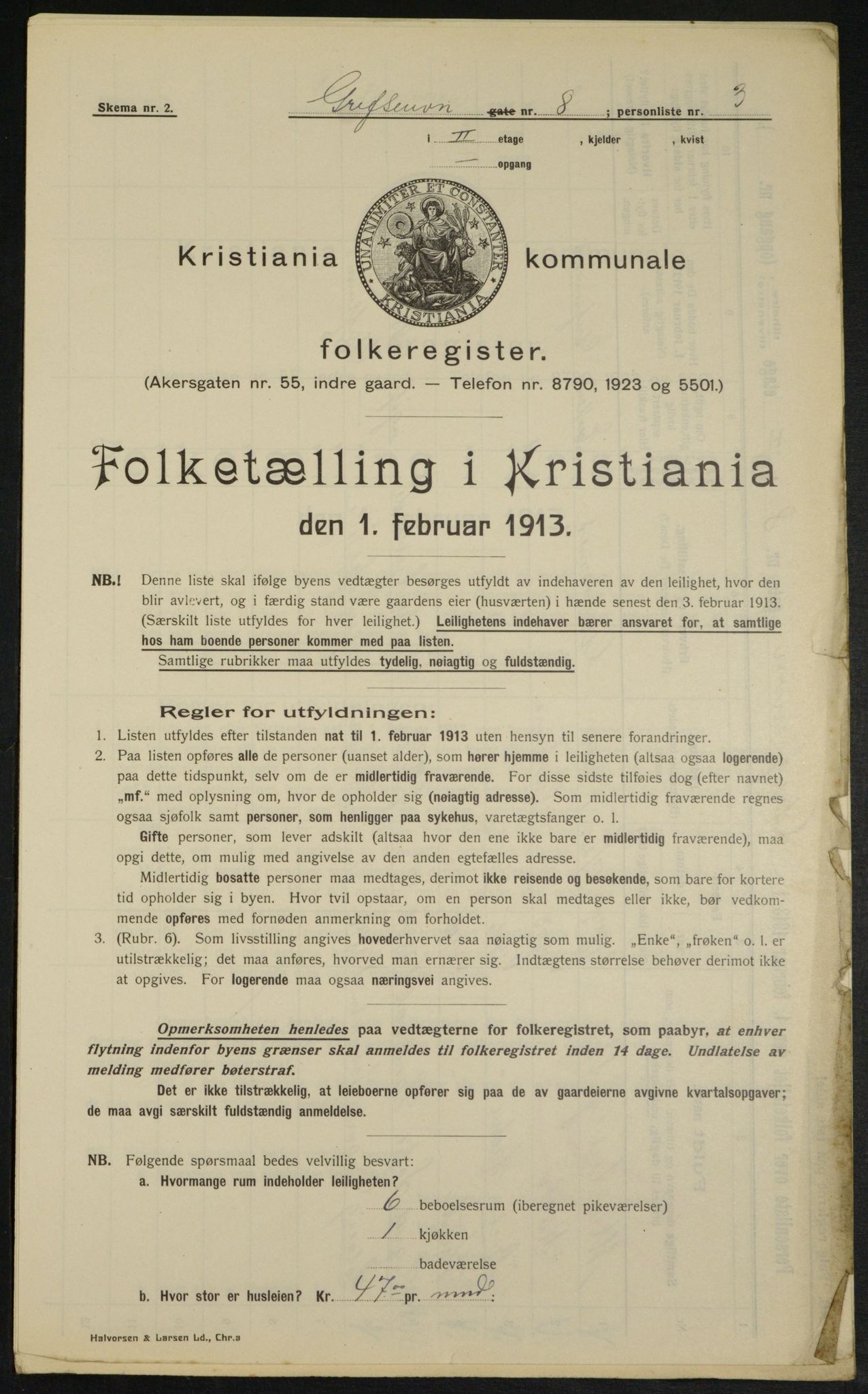 OBA, Municipal Census 1913 for Kristiania, 1913, p. 29625