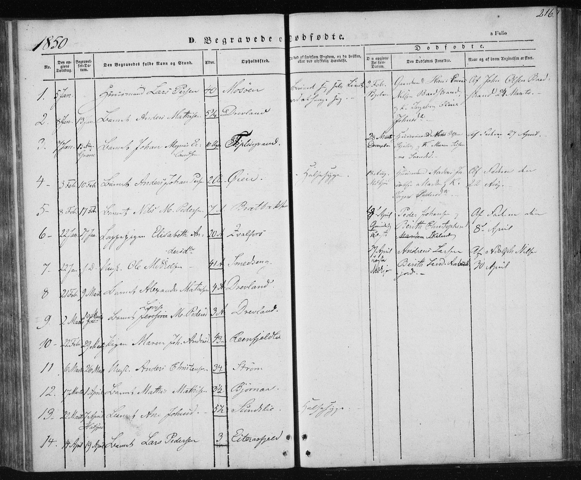 Ministerialprotokoller, klokkerbøker og fødselsregistre - Nordland, AV/SAT-A-1459/820/L0291: Parish register (official) no. 820A12, 1846-1854, p. 216