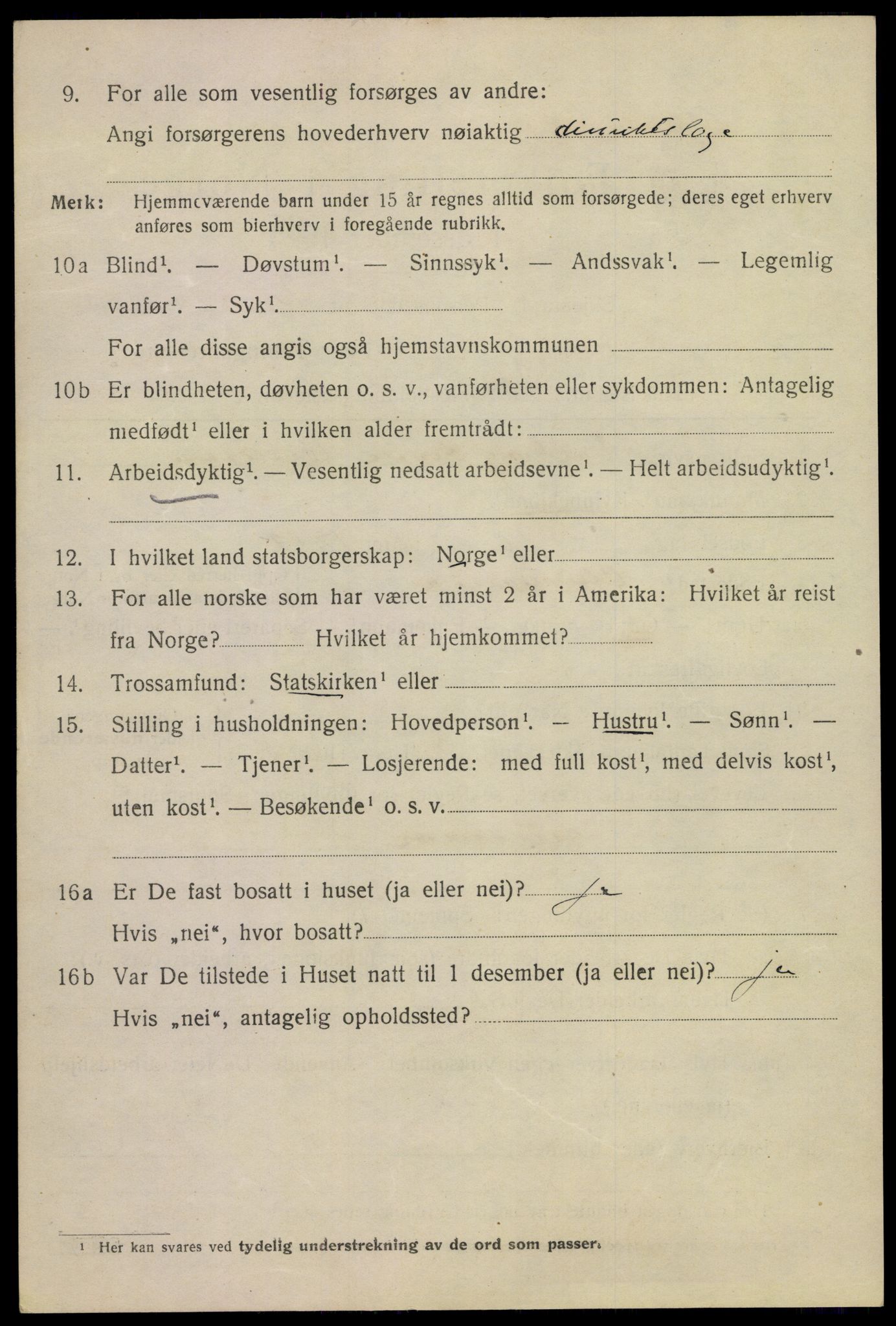 SAKO, 1920 census for Kragerø, 1920, p. 5610