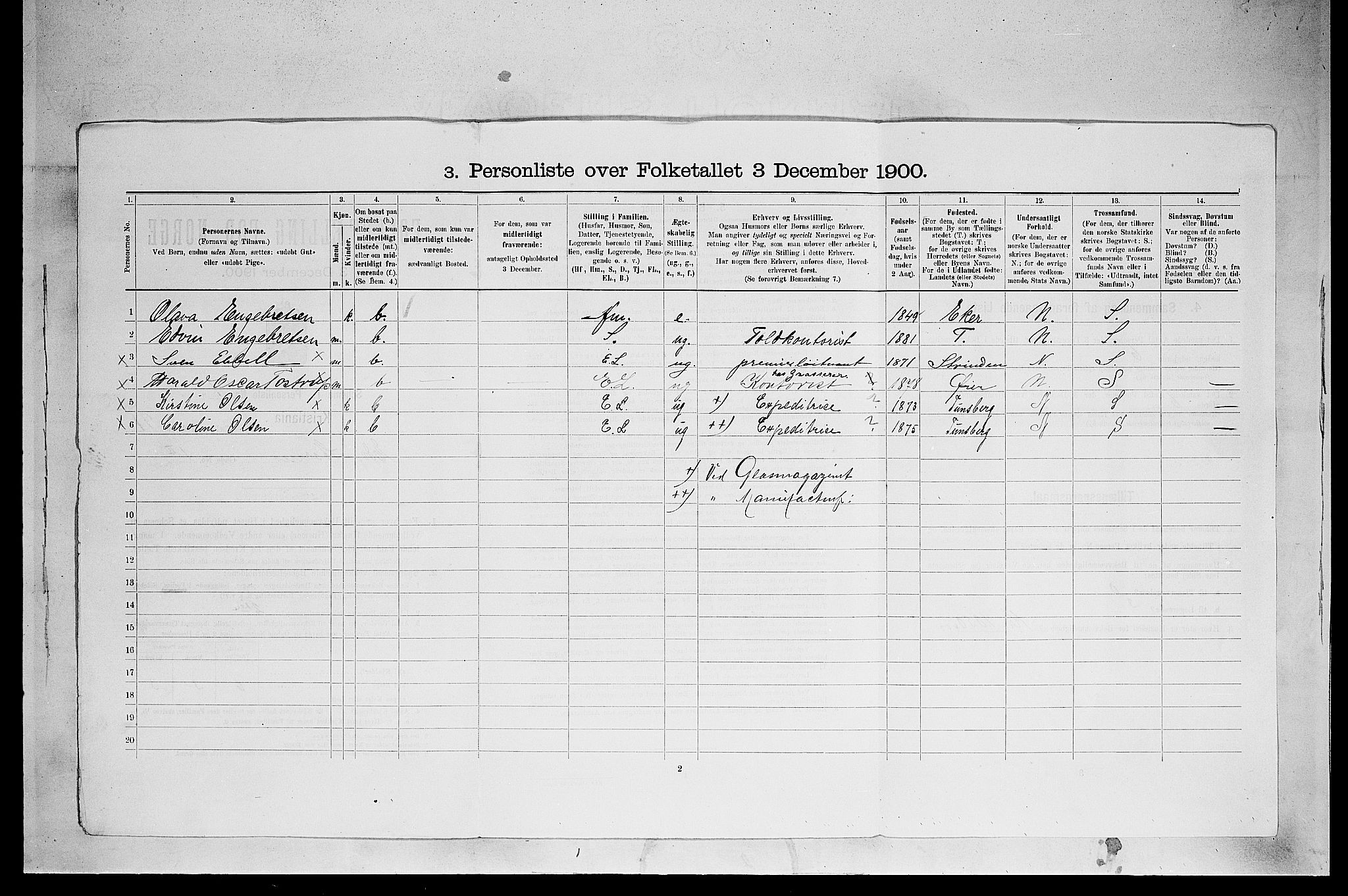 SAO, 1900 census for Kristiania, 1900, p. 18137