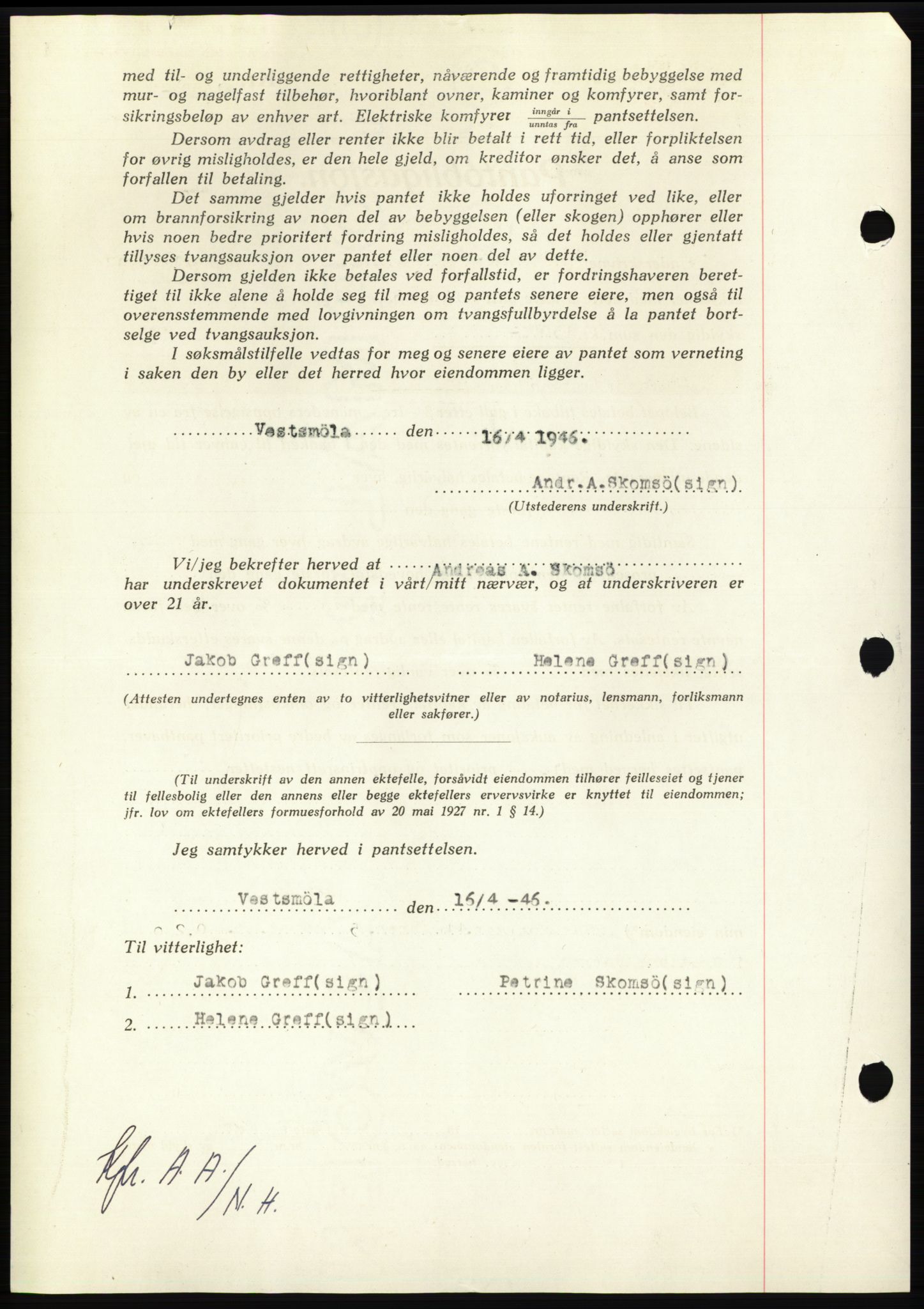 Nordmøre sorenskriveri, AV/SAT-A-4132/1/2/2Ca: Mortgage book no. B94, 1946-1946, Diary no: : 836/1946