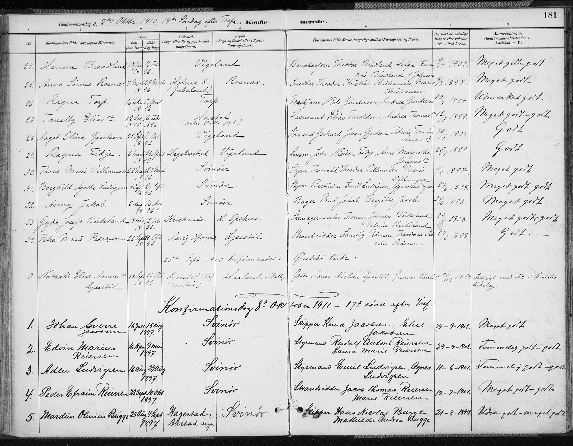 Sør-Audnedal sokneprestkontor, AV/SAK-1111-0039/F/Fa/Fab/L0010: Parish register (official) no. A 10, 1892-1913, p. 182