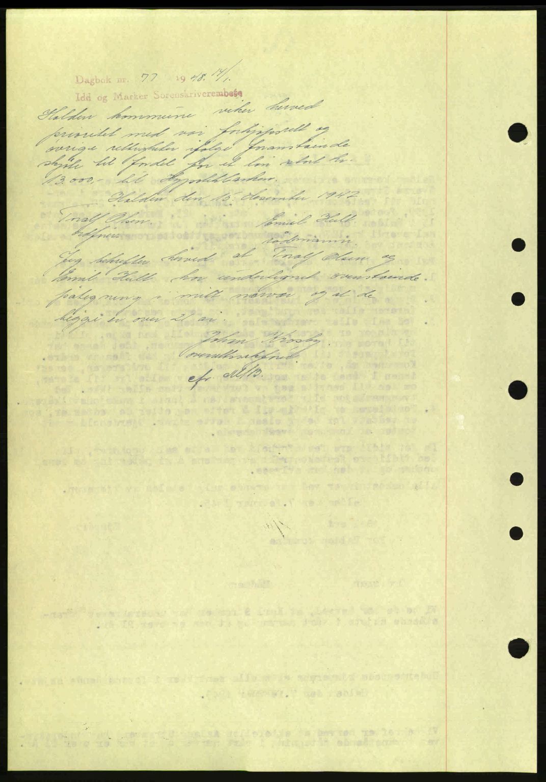 Idd og Marker sorenskriveri, AV/SAO-A-10283/G/Gb/Gbb/L0007: Mortgage book no. A7, 1944-1945, Diary no: : 104/1945