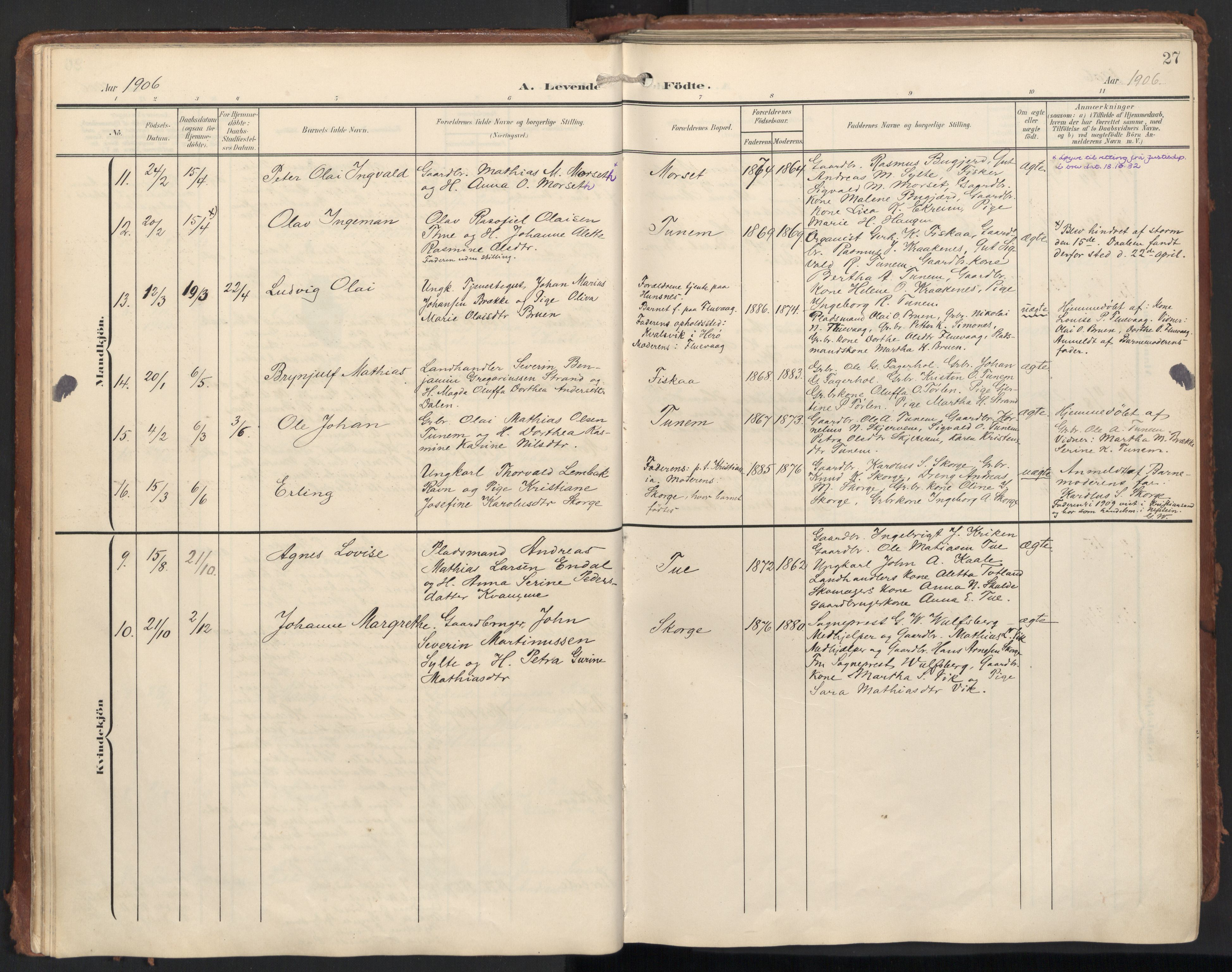 Ministerialprotokoller, klokkerbøker og fødselsregistre - Møre og Romsdal, AV/SAT-A-1454/501/L0011: Parish register (official) no. 501A11, 1902-1919, p. 27